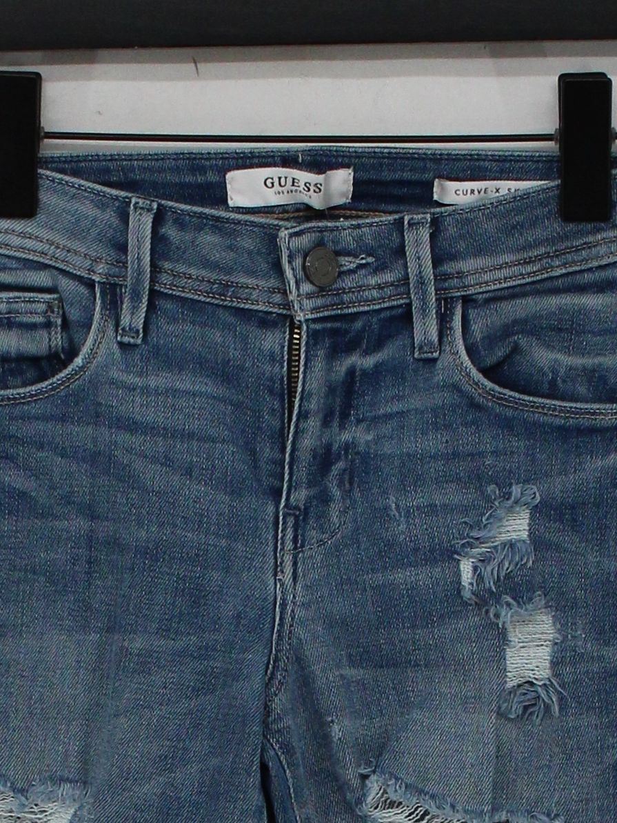 Guess Women's Jeans W 25 in Blue Cotton with Polyester Skinny - Image 3