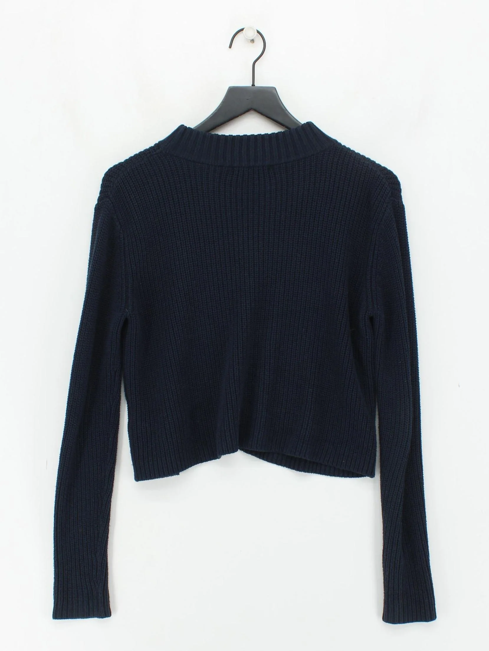 Guess Women's Jumper XS Blue Cotton with Acrylic High Neck Pullover - Image 2