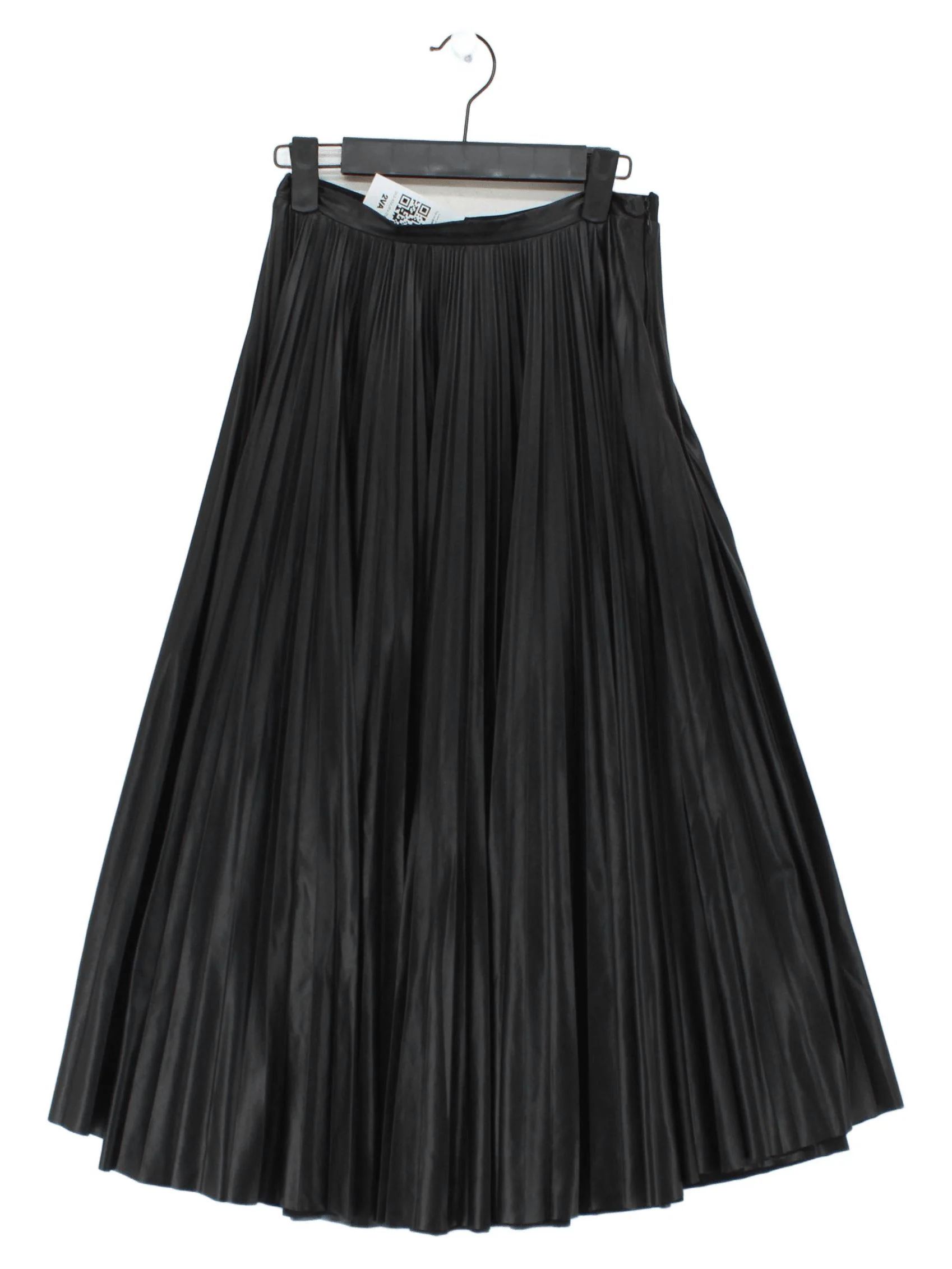 Guess Women's Midi Skirt XS Black Polyester with Polyester Midi Pleated