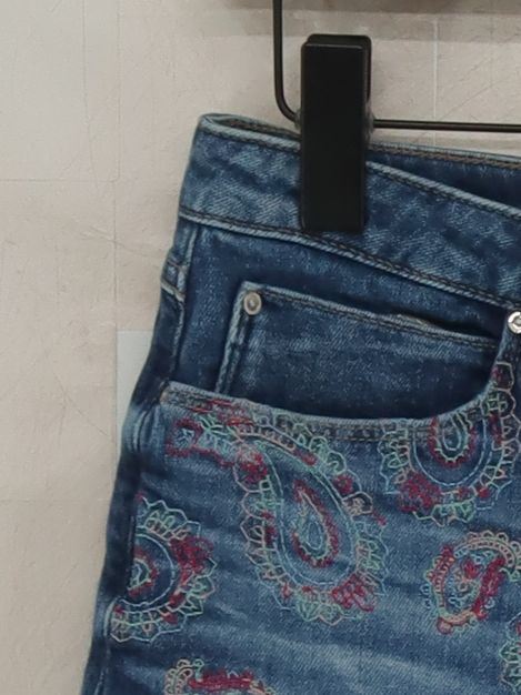 Guess Women's Shorts W 29 in Blue Paisley 100% Other Cut-Off - Image 4