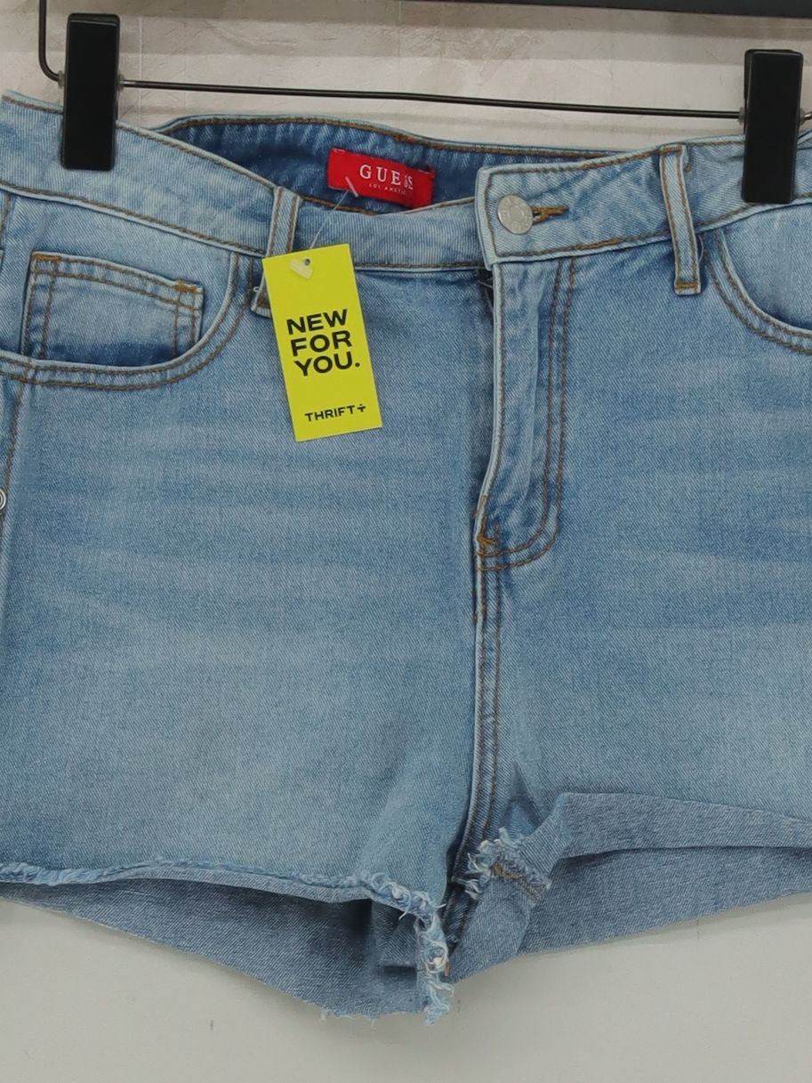 Guess Women's Shorts XXXL Blue 100% Cotton Cut-Off - Image 3