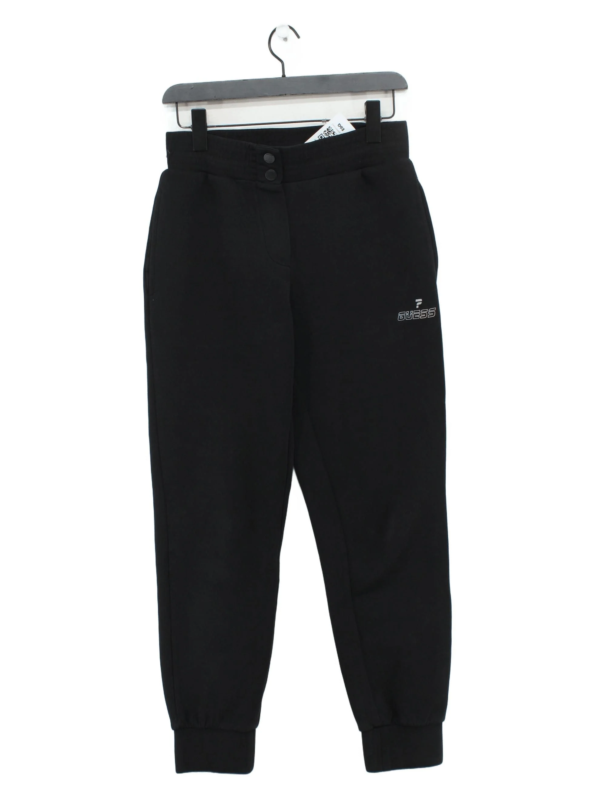 Guess Women's Sports Bottoms S Black 100% Polyester Sweatpants