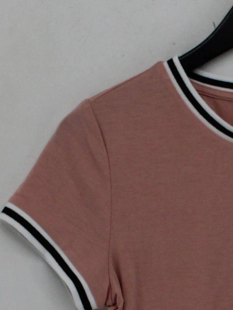 Guess Women's T-Shirt S Tan 100% Polyester Short Sleeve Round Neck Basic - Image 4