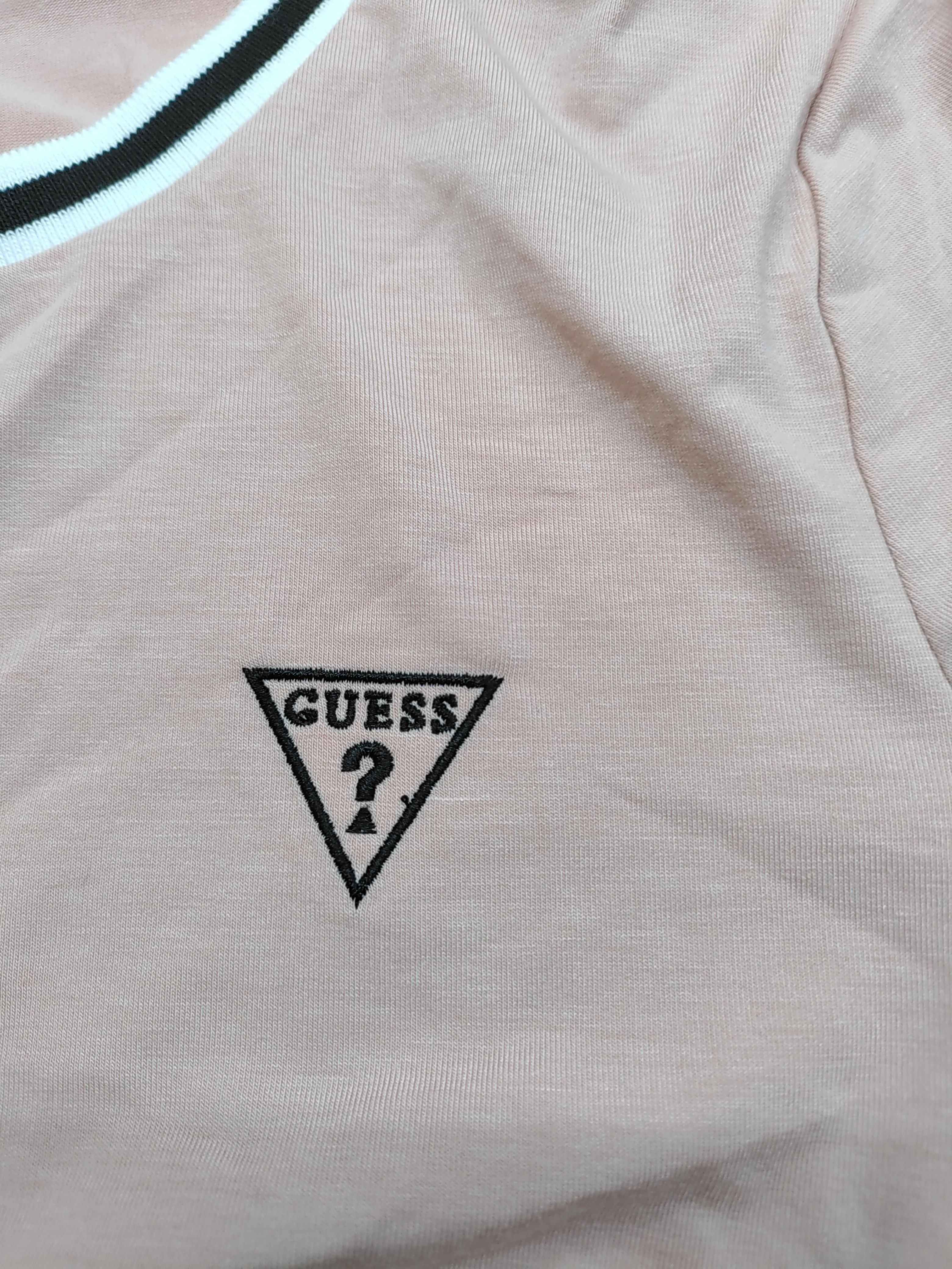 Guess Women's T-Shirt S Tan 100% Polyester Short Sleeve Round Neck Basic - Image 5