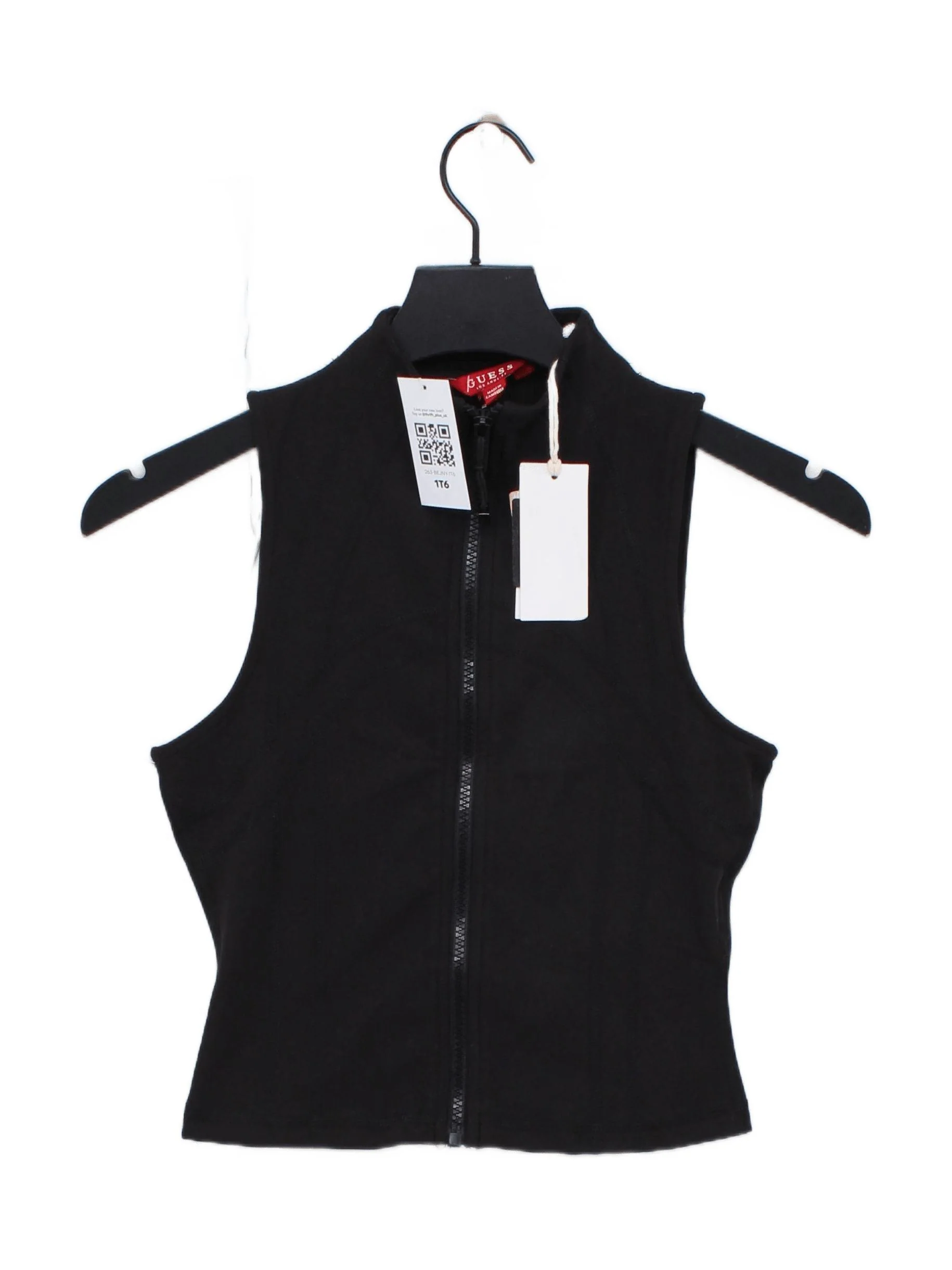 Guess Women's Top XS Black Polyester with Elastane Basic New with tags