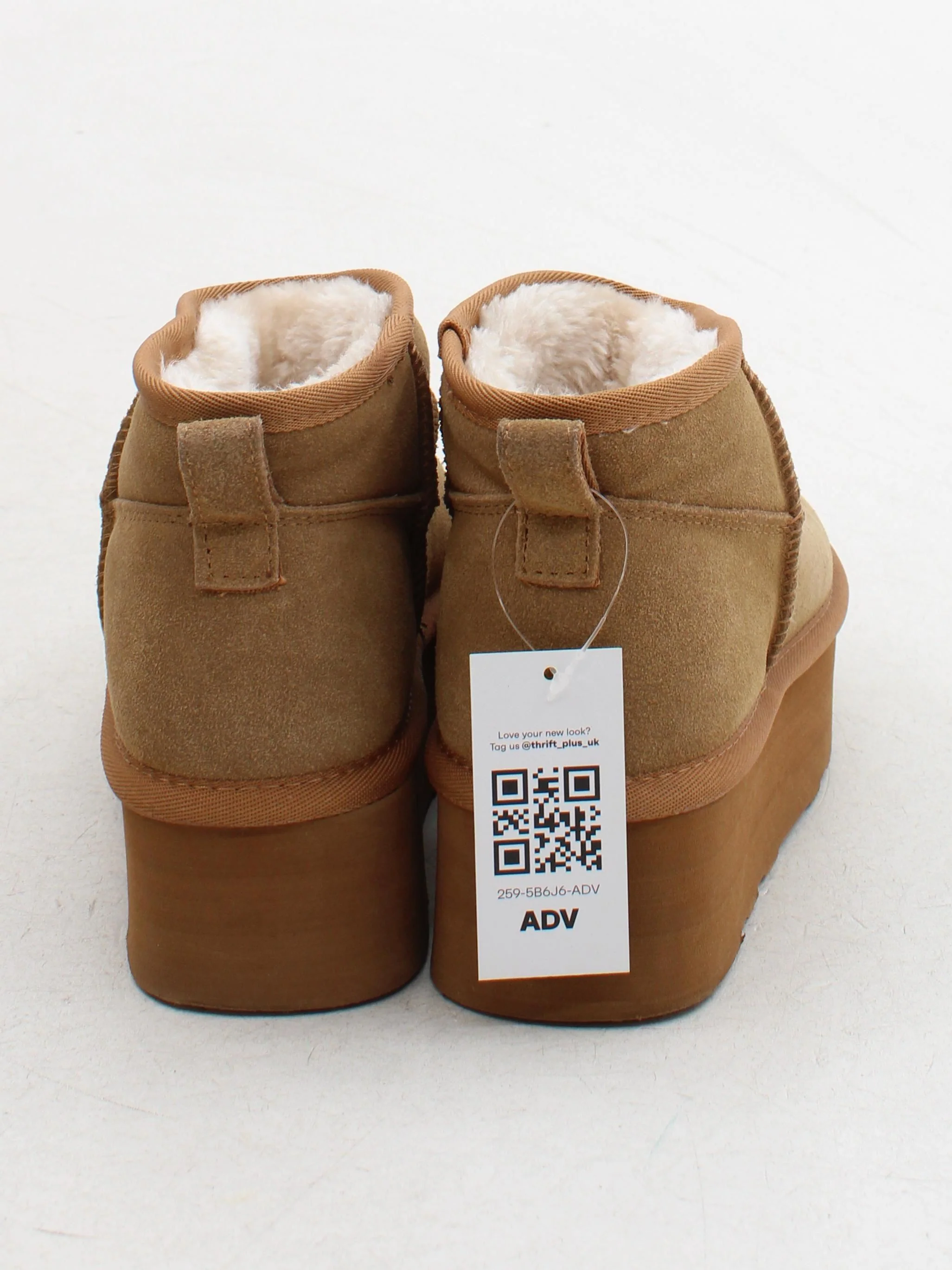 Gushlow & Cole Women's Boots UK 5.5 Tan 100% Suede Platform - Image 3