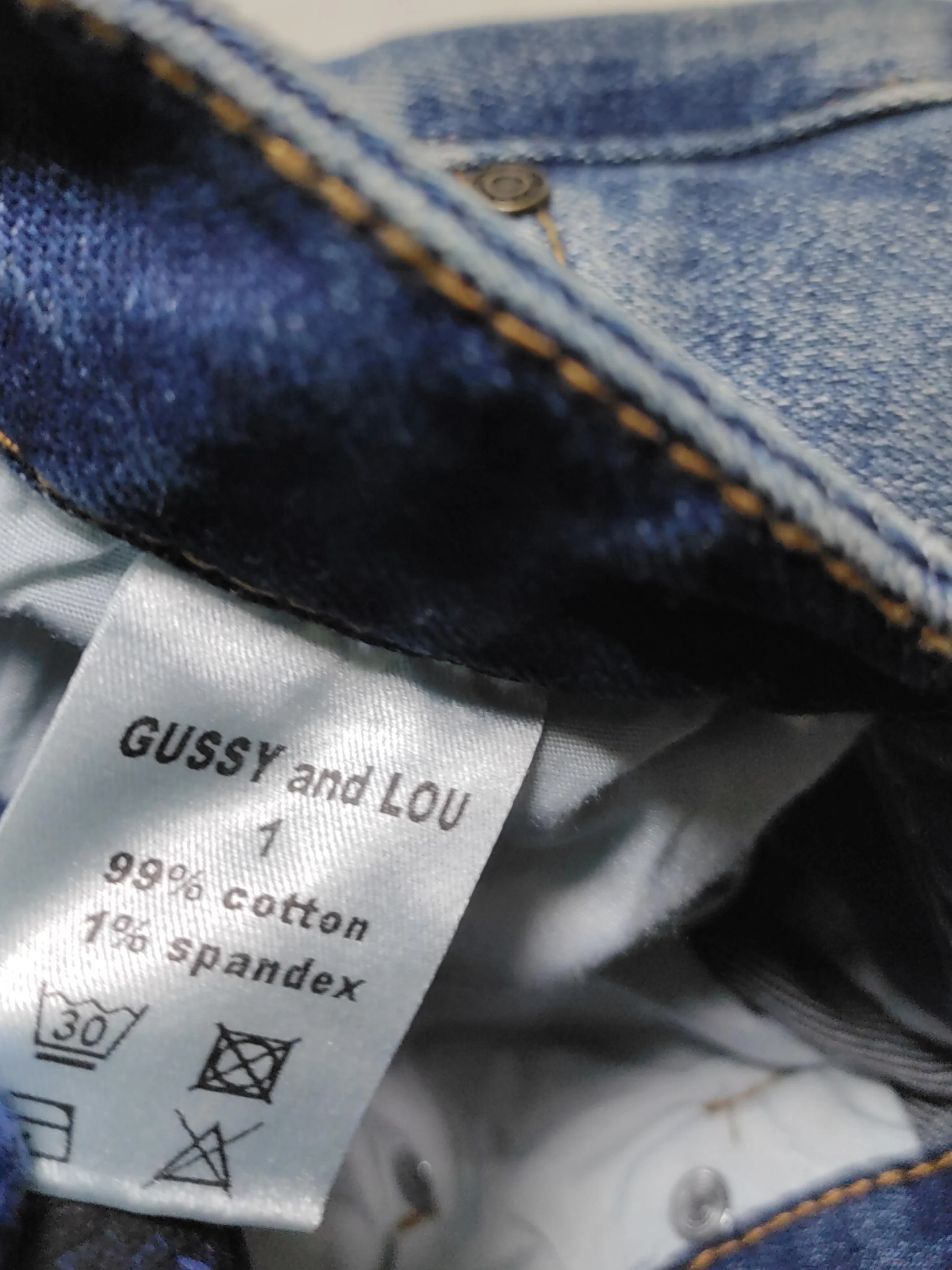 Gussy And Lou Women's Jeans UK 8 Blue Cotton with Spandex Straight - Image 6