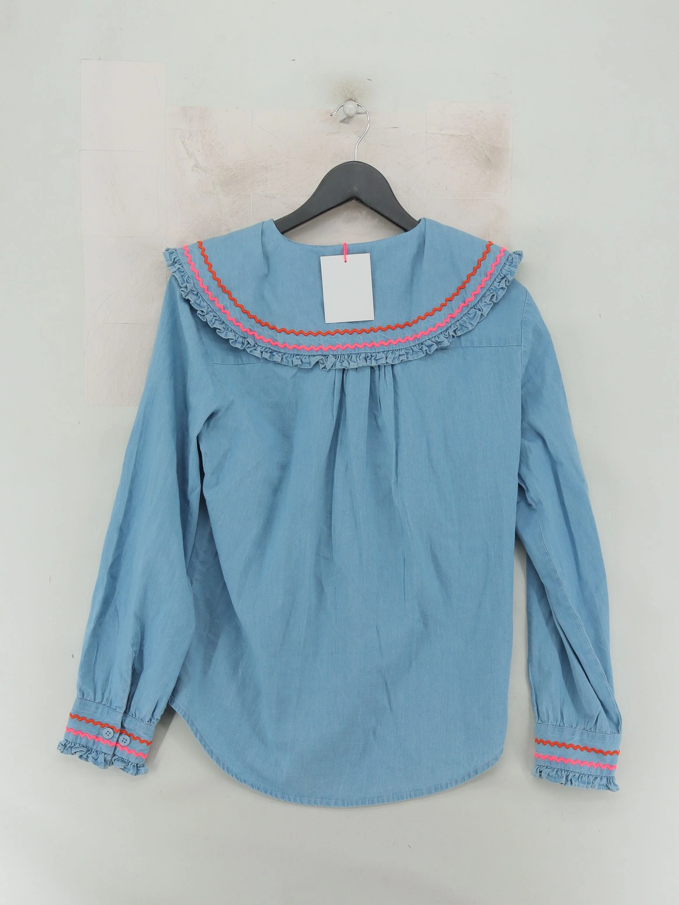 Gussy And Lou Women's Shirt M Blue 100% Cotton Basic New with tags - Image 2