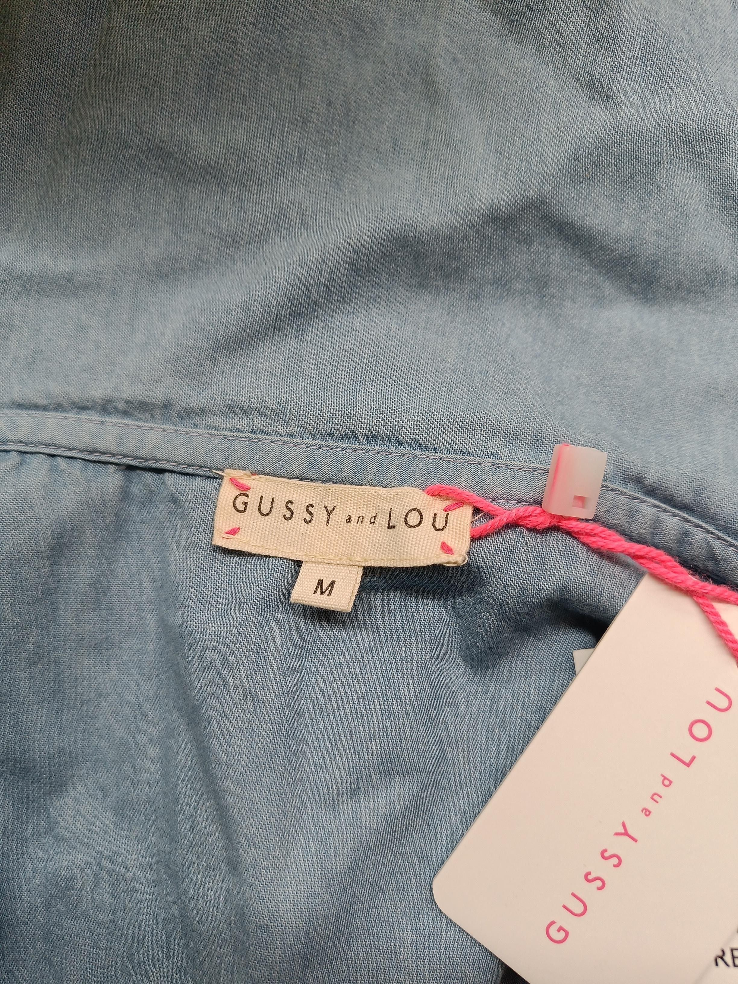 Gussy And Lou Women's Shirt M Blue 100% Cotton Basic New with tags - Image 5