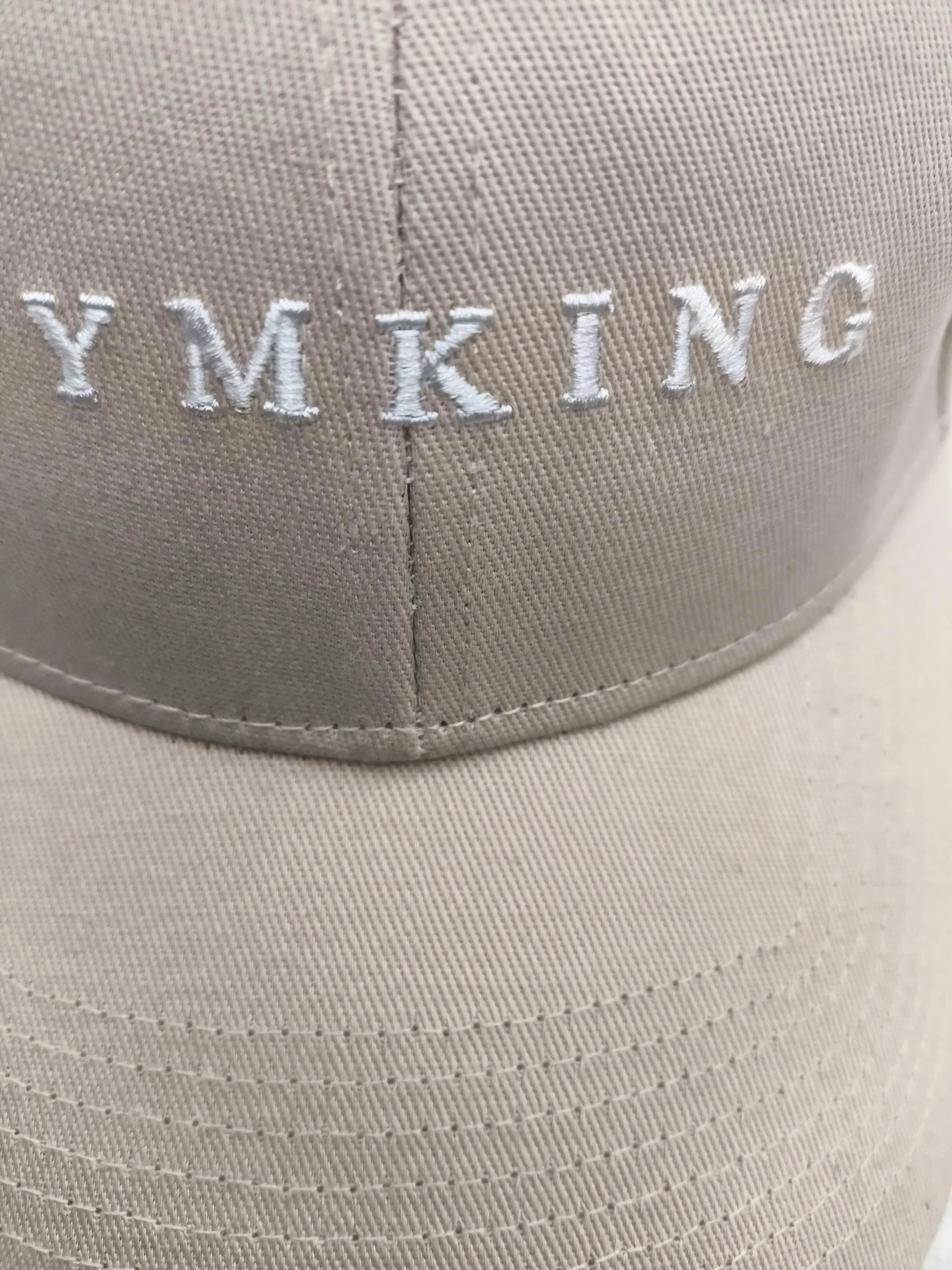 Gym King Men's Hat M Tan 100% Cotton Baseball Cap - Image 3