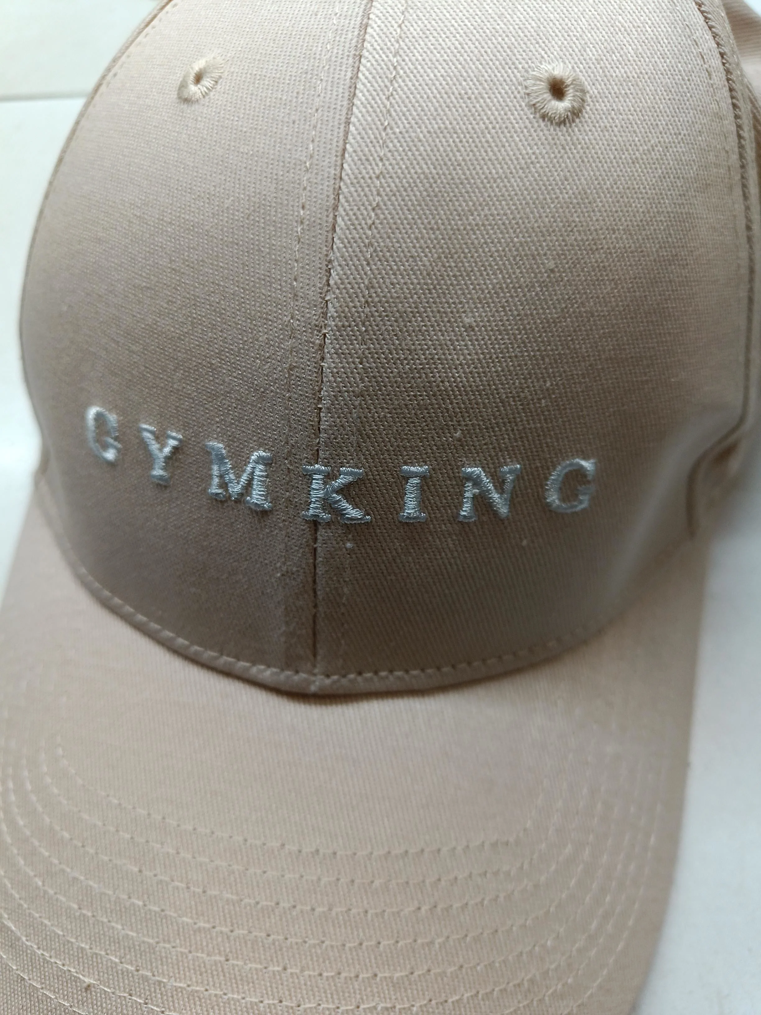 Gym King Men's Hat M Tan 100% Cotton Baseball Cap - Image 5