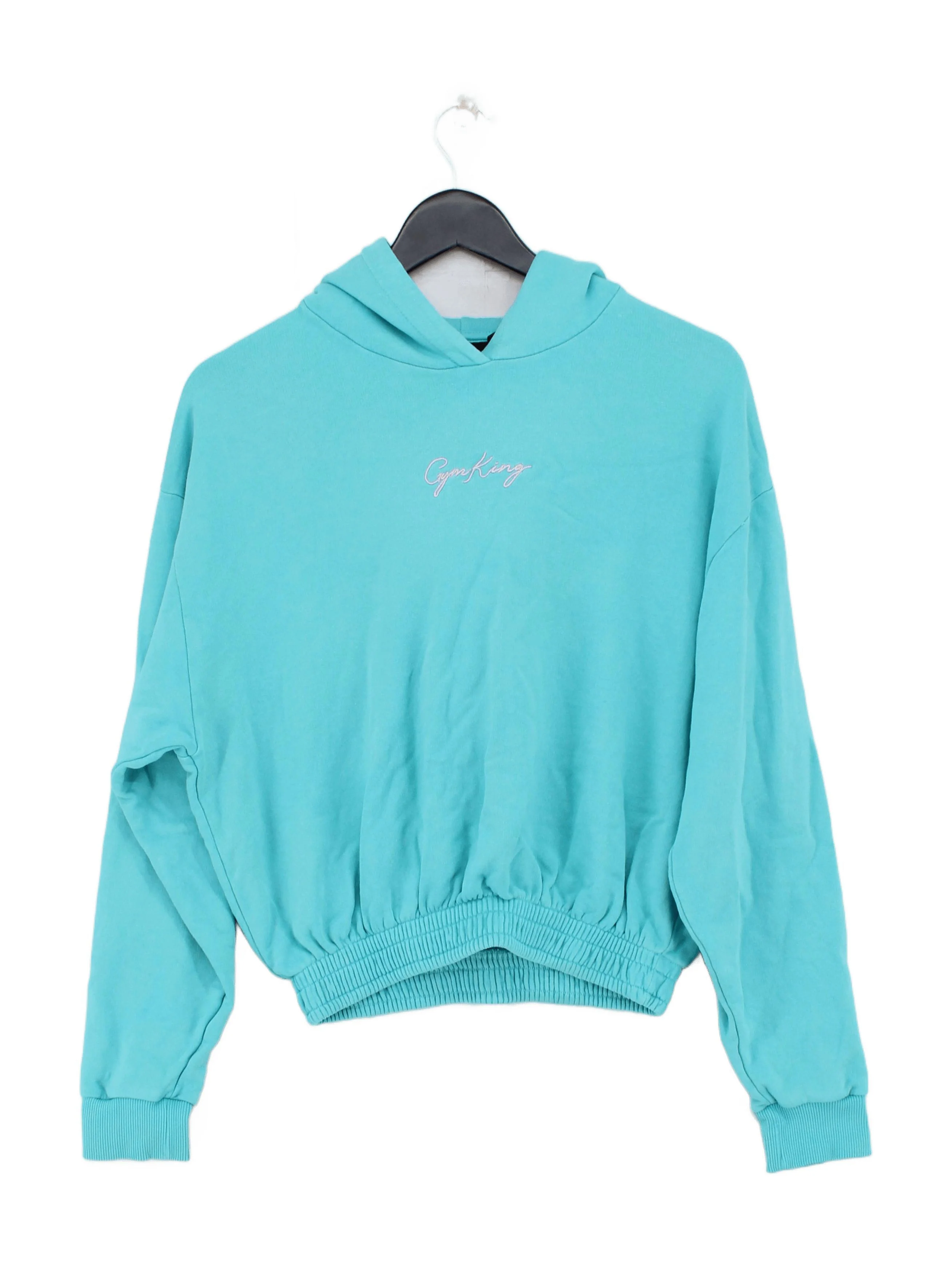 Gym King Women's Hoodie UK 8 Blue Graphic 100% Other Pullover