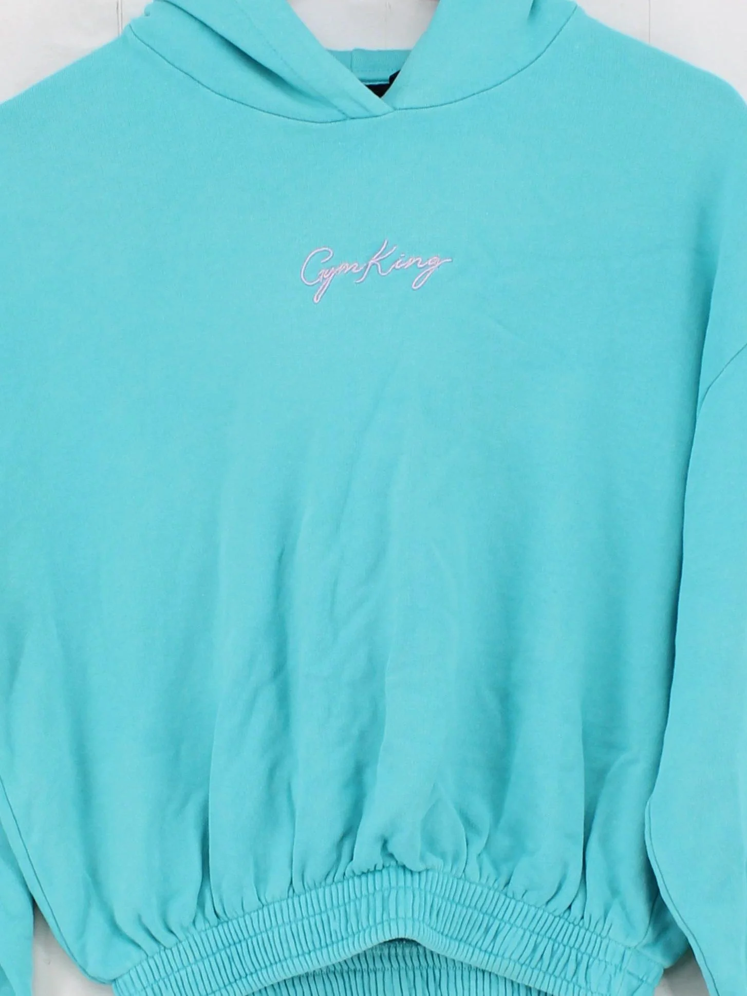 Gym King Women's Hoodie UK 8 Blue Graphic 100% Other Pullover - Image 3