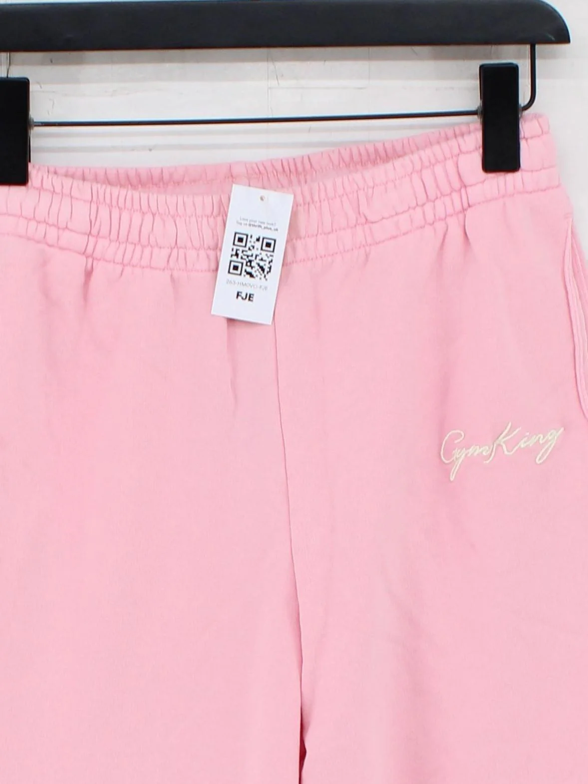 Gym King Women's Sports Bottoms S Pink 100% Cotton Tapered Sweatpants - Image 3