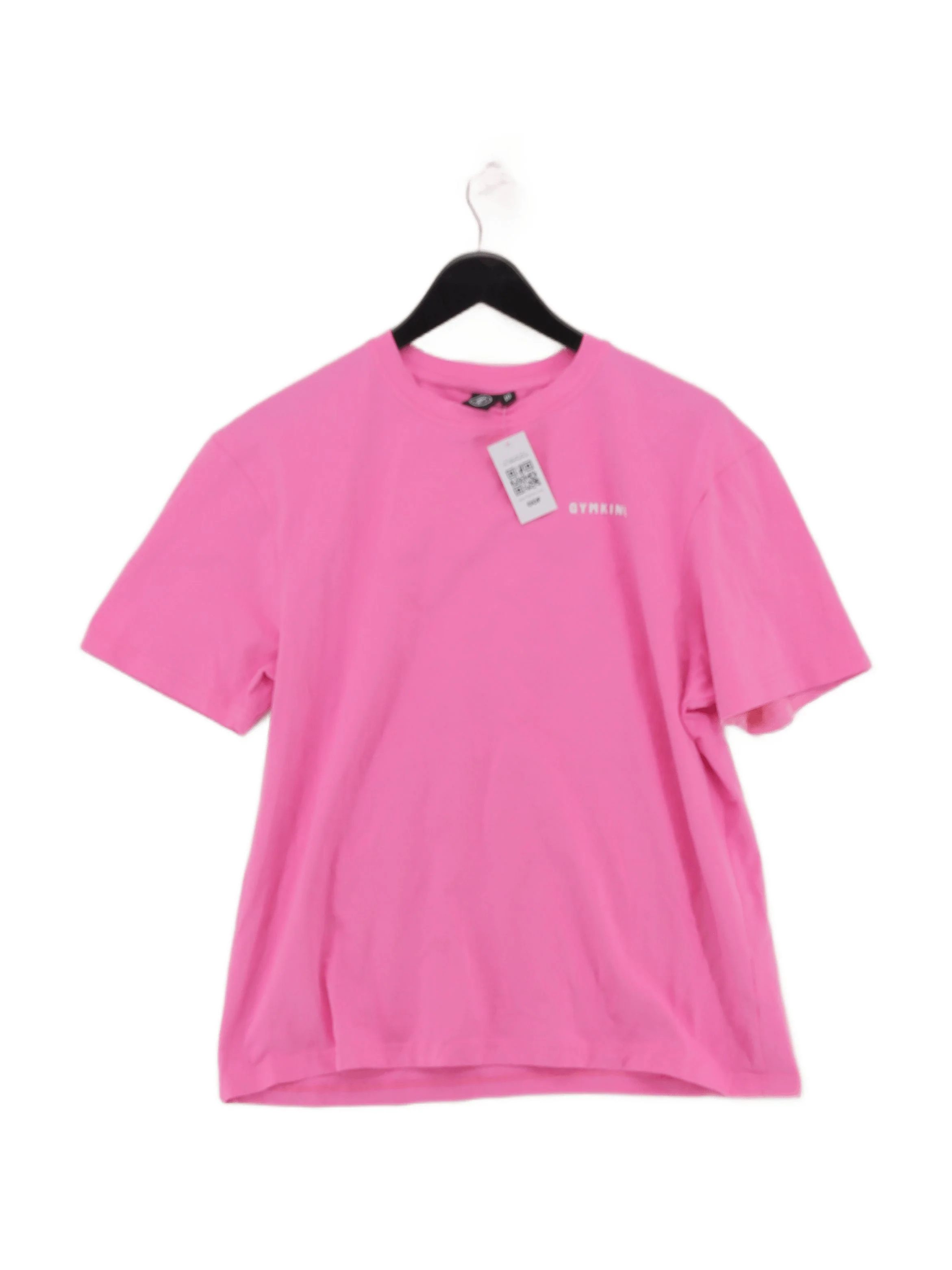 Gym King Women's T-Shirt UK 10 Pink Cotton with Elastane Basic