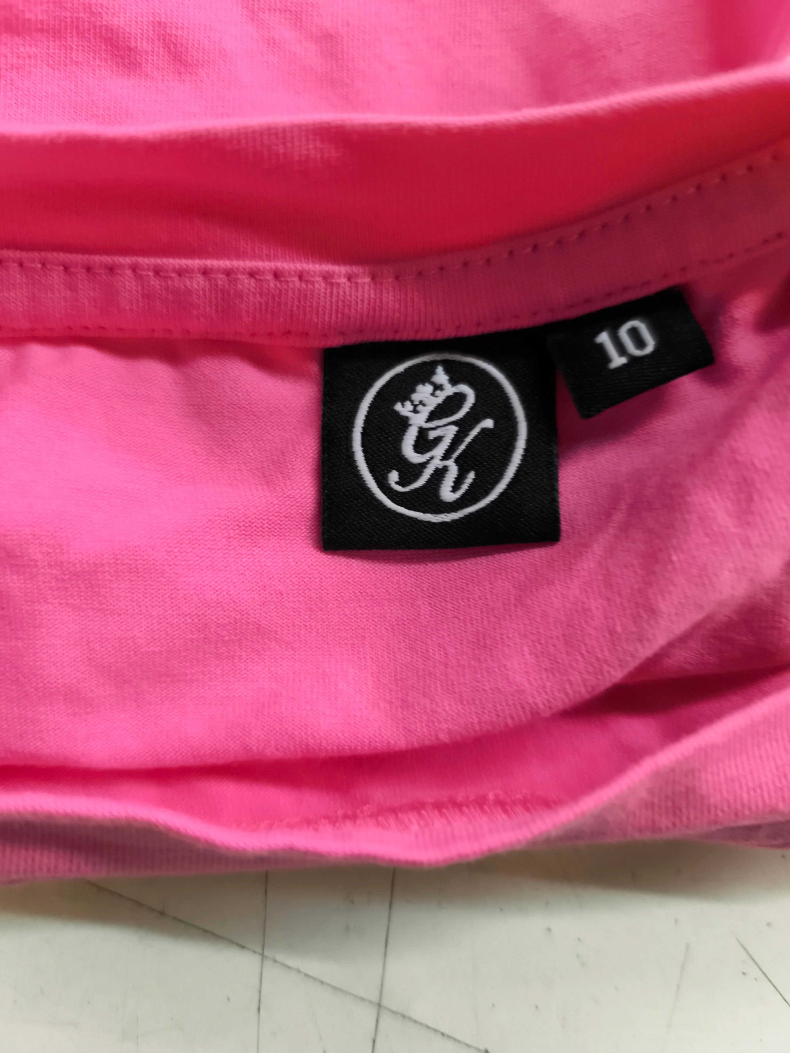 Gym King Women's T-Shirt UK 10 Pink Cotton with Elastane Basic - Image 5