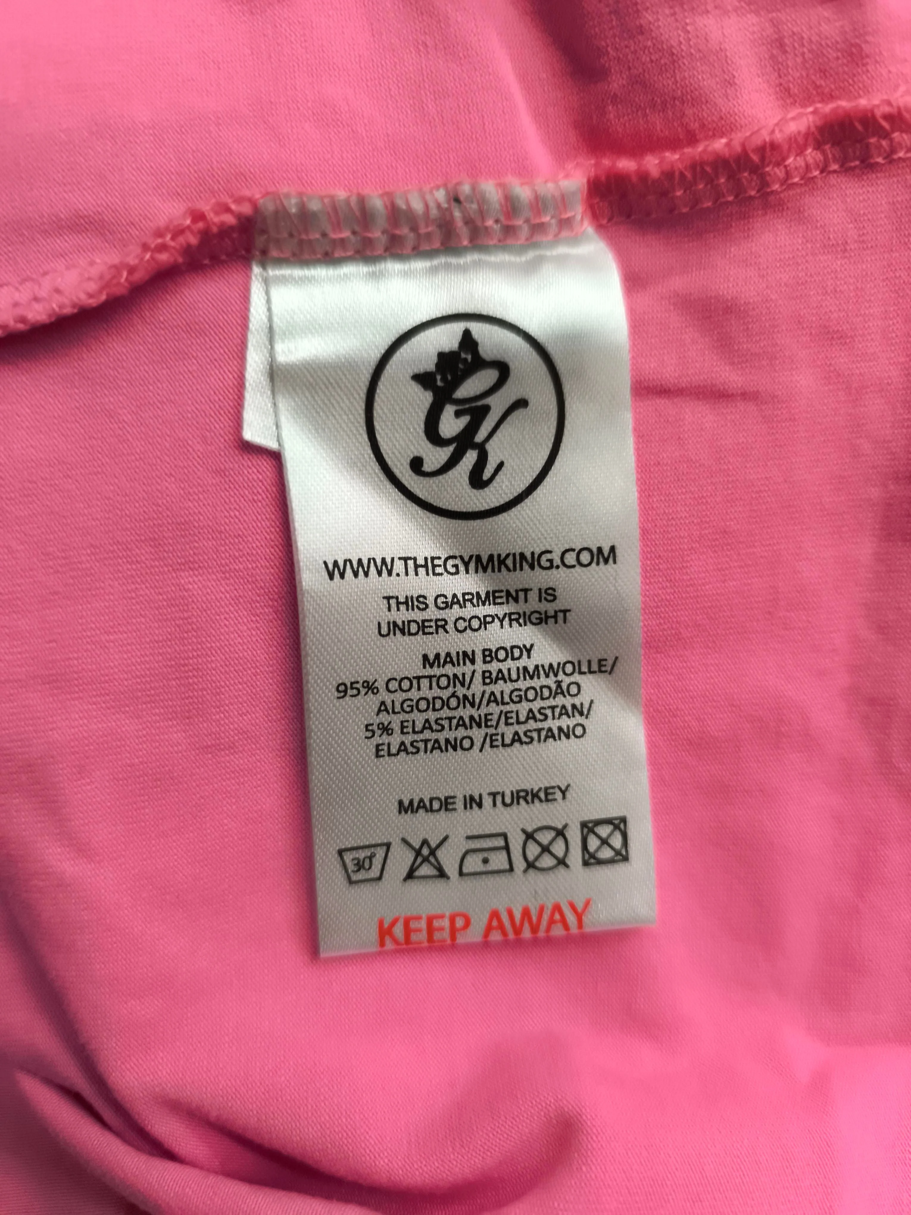 Gym King Women's T-Shirt UK 10 Pink Cotton with Elastane Basic - Image 6