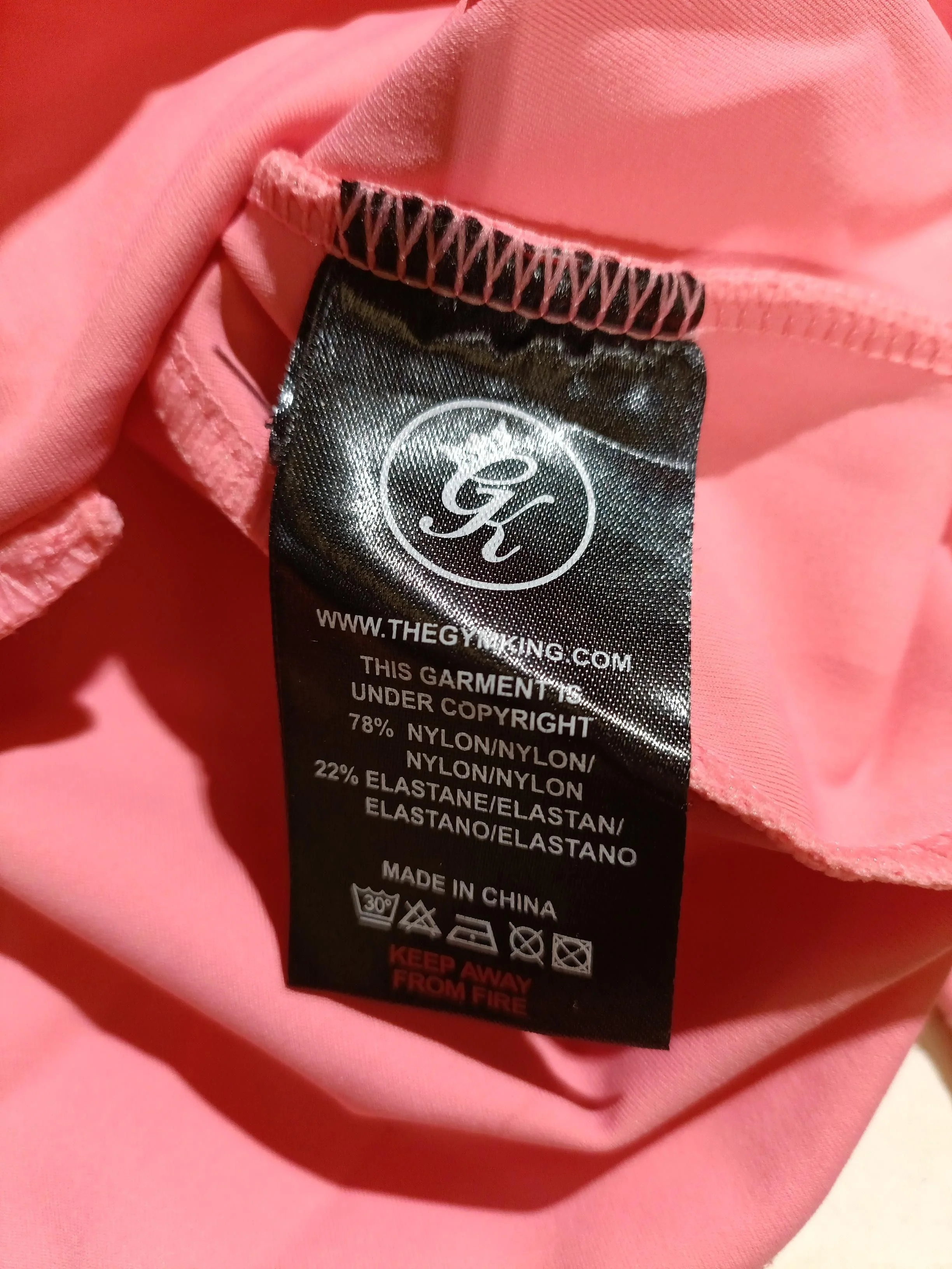 Gym King Women's T-Shirt UK 10 Pink Nylon with Elastane Basic - Image 6