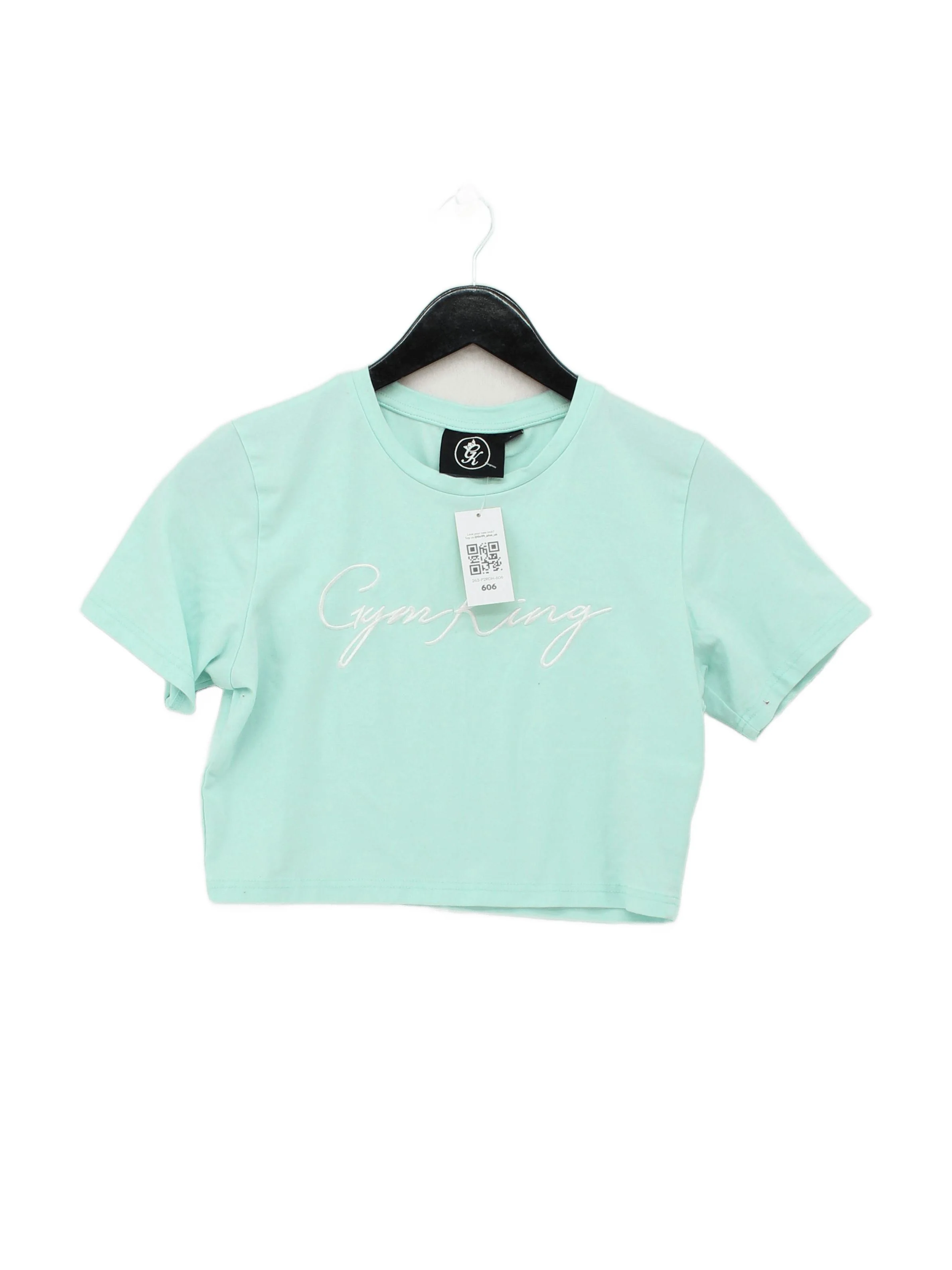 Gym King Women's T-Shirt UK 12 Green Cotton with Elastane Basic