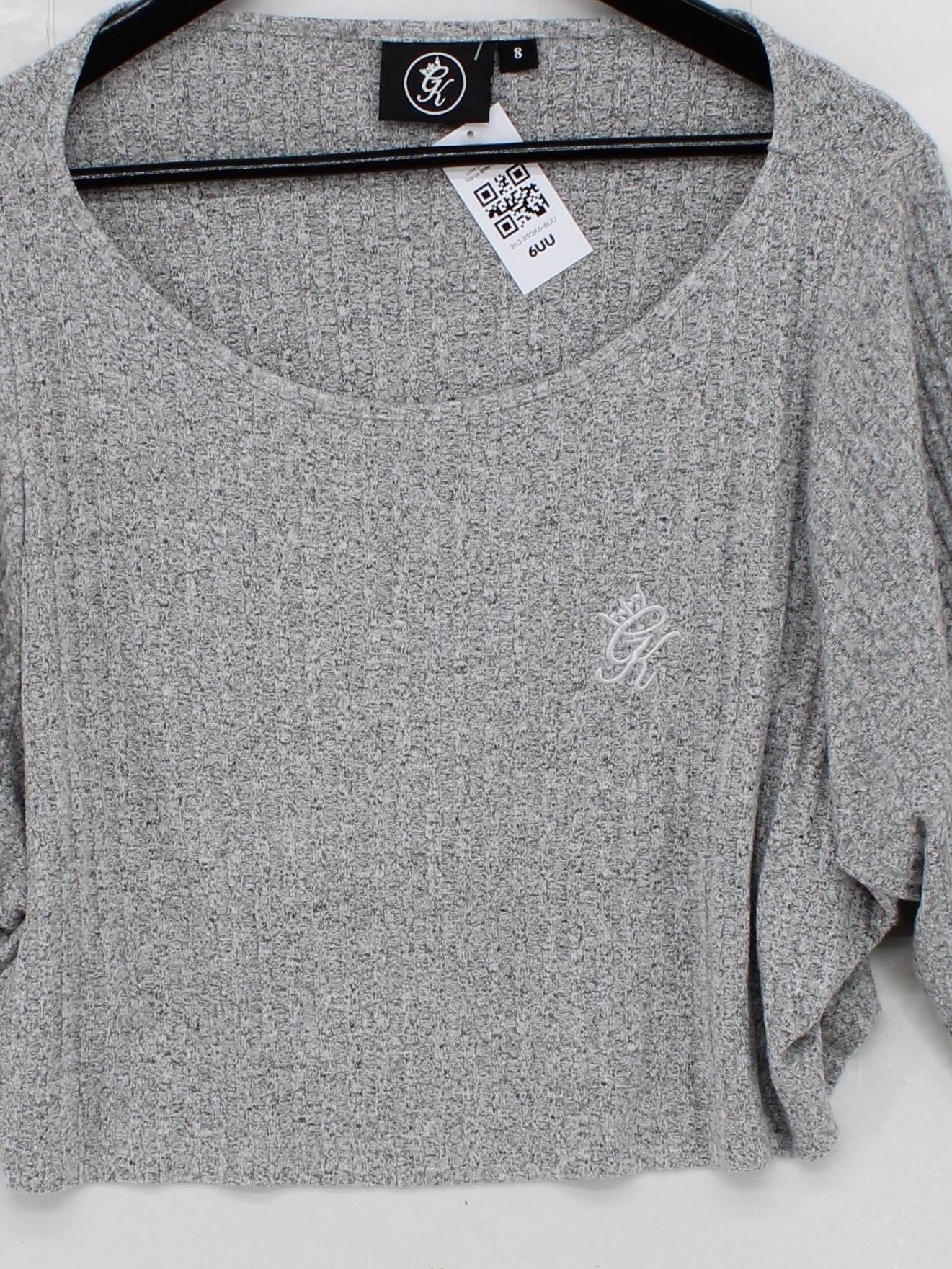 Gym King Women's Top UK 8 Grey Viscose with Polyester, Elastane Cropped - Image 3