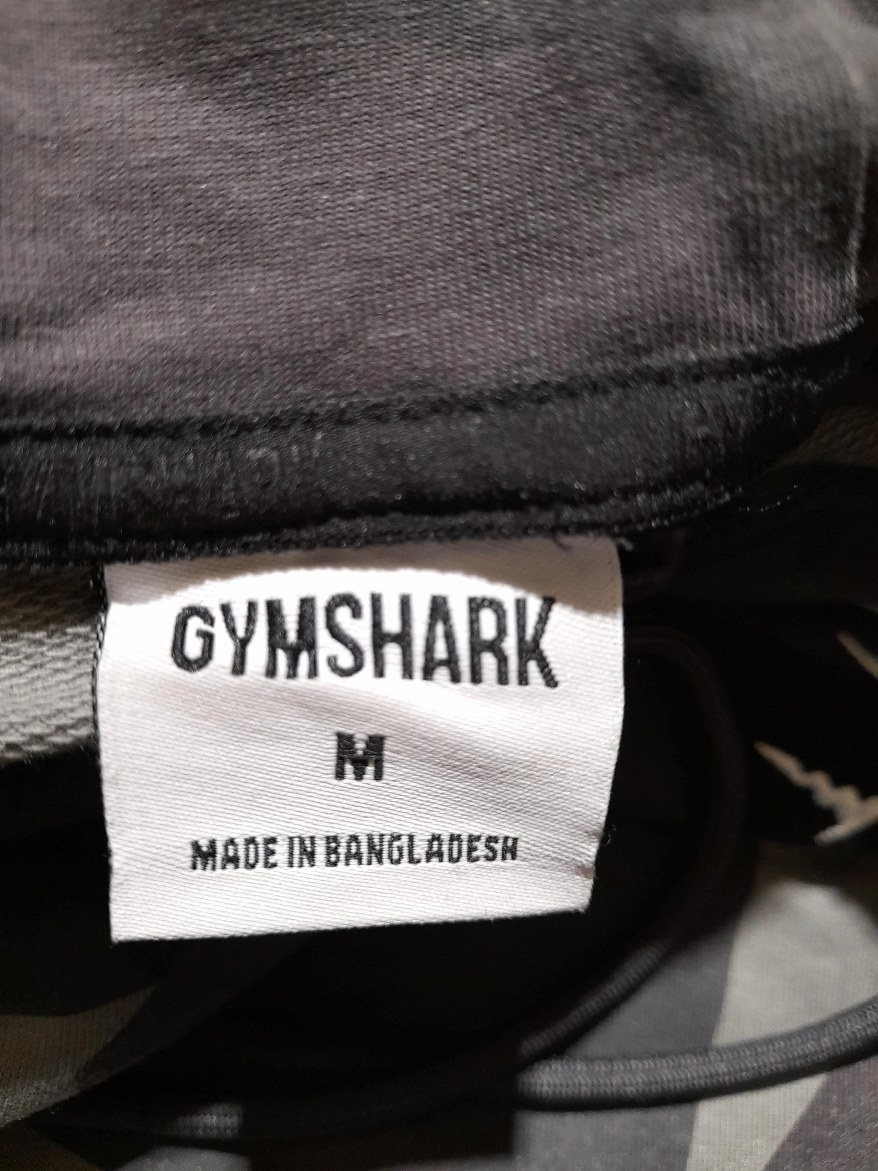 Gymshark Men's Hoodie M Grey Camo Polyester with Cotton, Elastane Pullover - Image 5