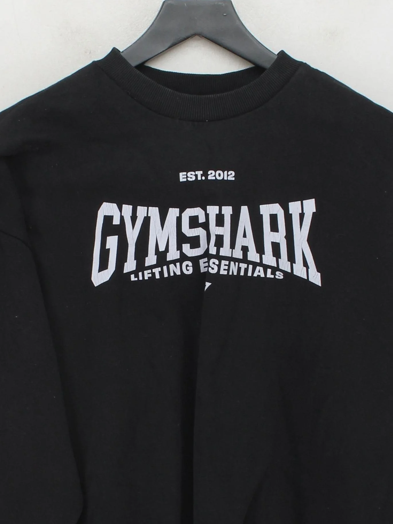 Gymshark Men's Hoodie S Black Graphic 100% Cotton Pullover - Image 3