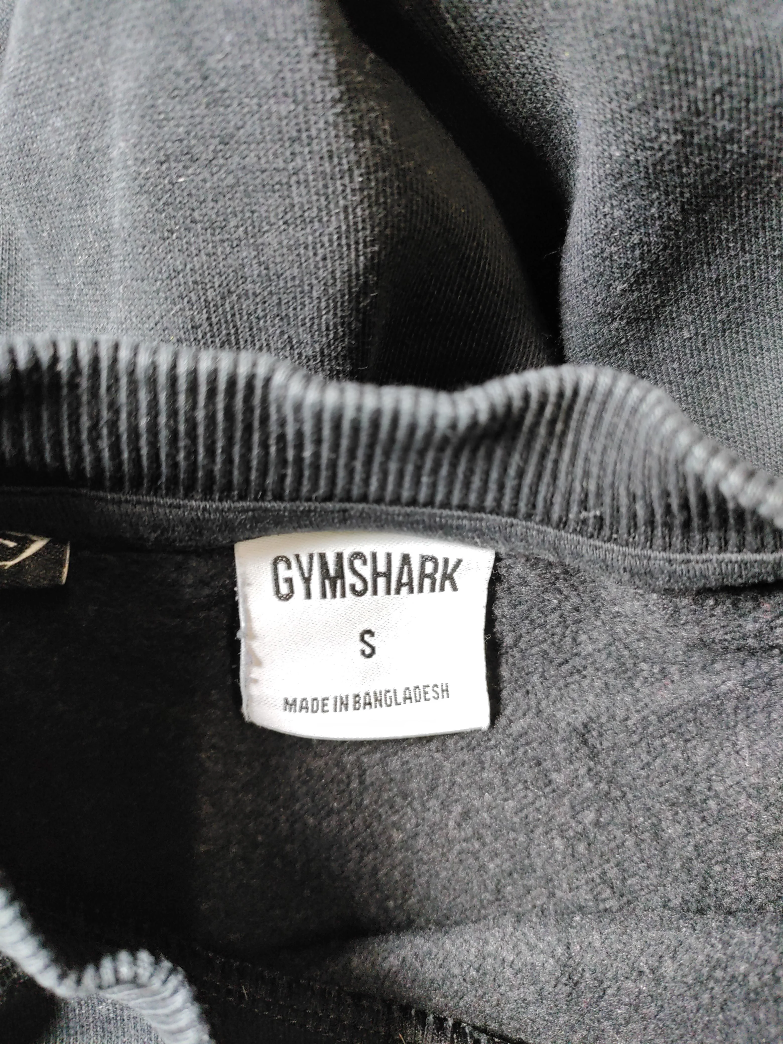 Gymshark Men's Hoodie S Black Graphic 100% Cotton Pullover - Image 6