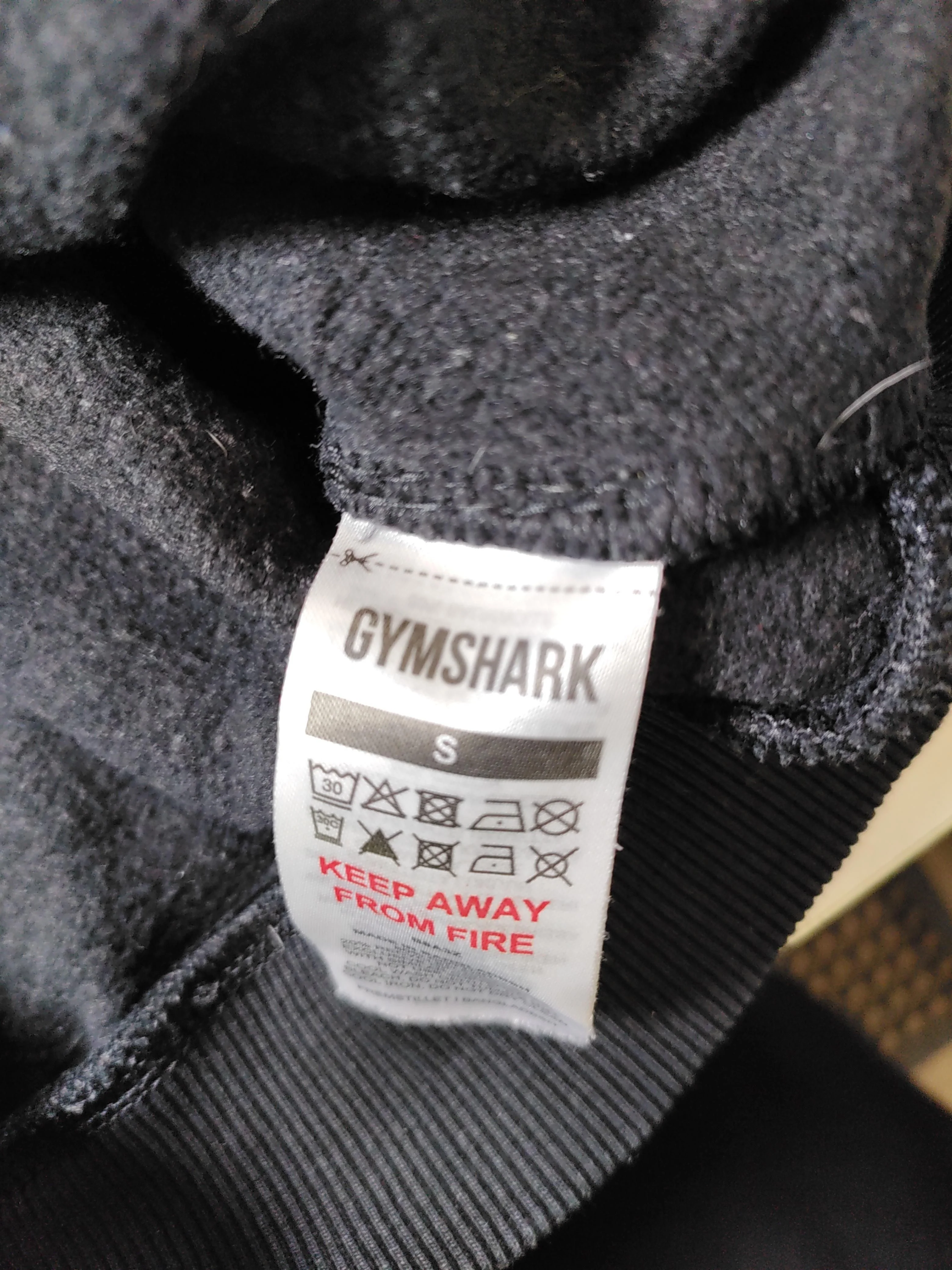 Gymshark Men's Hoodie S Black Graphic 100% Cotton Pullover - Image 7