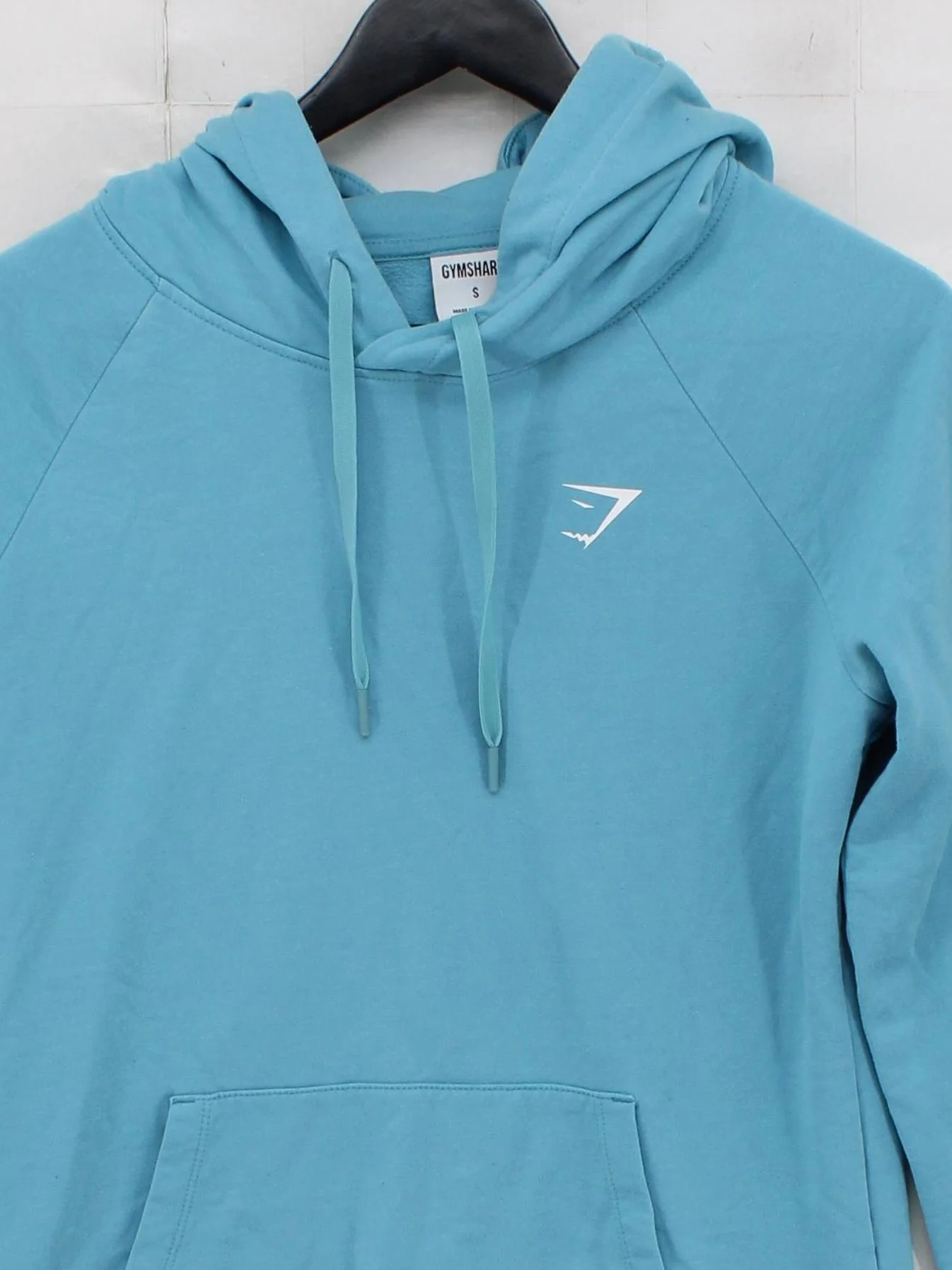 Gymshark Men's Hoodie S Blue Cotton with Polyester, Elastane Pullover - Image 3