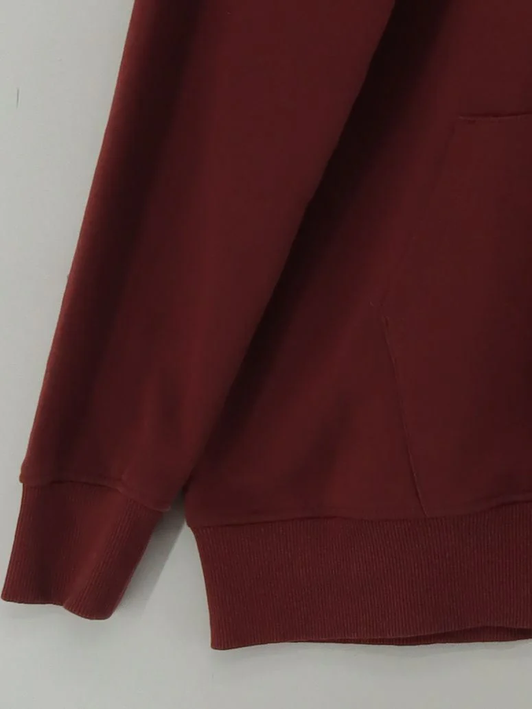 Gymshark Men's Hoodie S Red Cotton with Polyester Pullover - Image 4