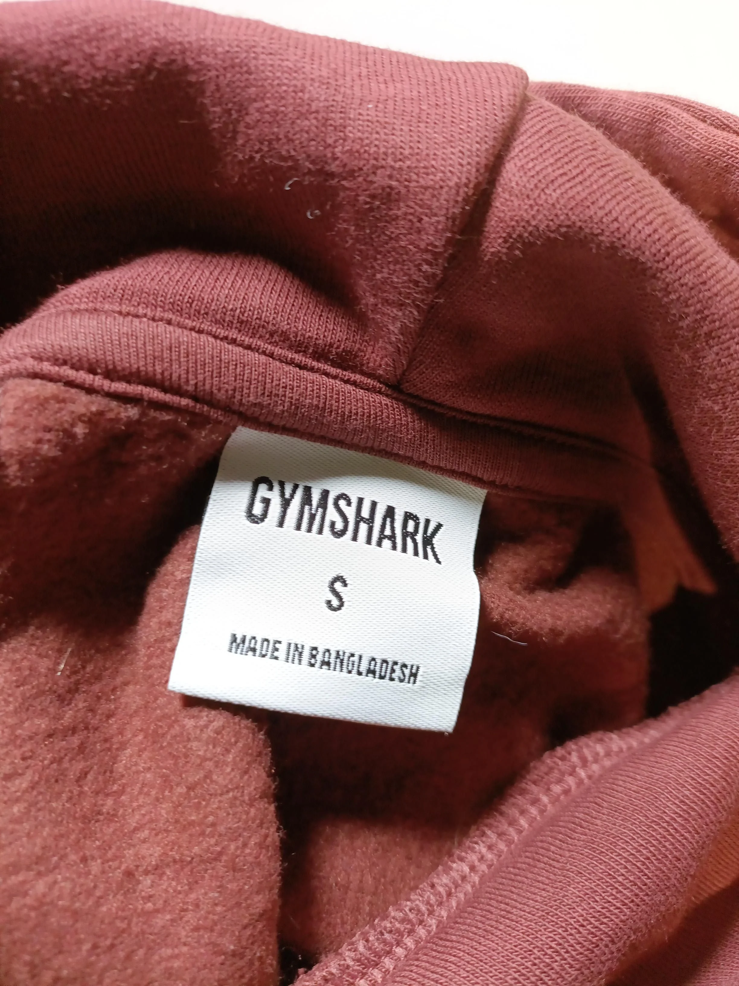 Gymshark Men's Hoodie S Red Cotton with Polyester Pullover - Image 5