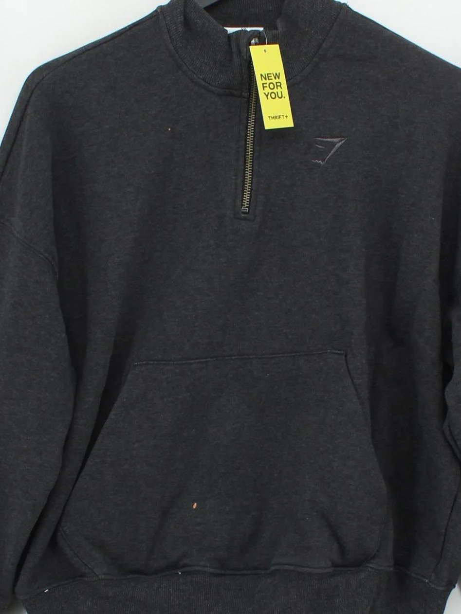 Gymshark Men's Hoodie XS Grey 100% Cotton Pullover - Image 3