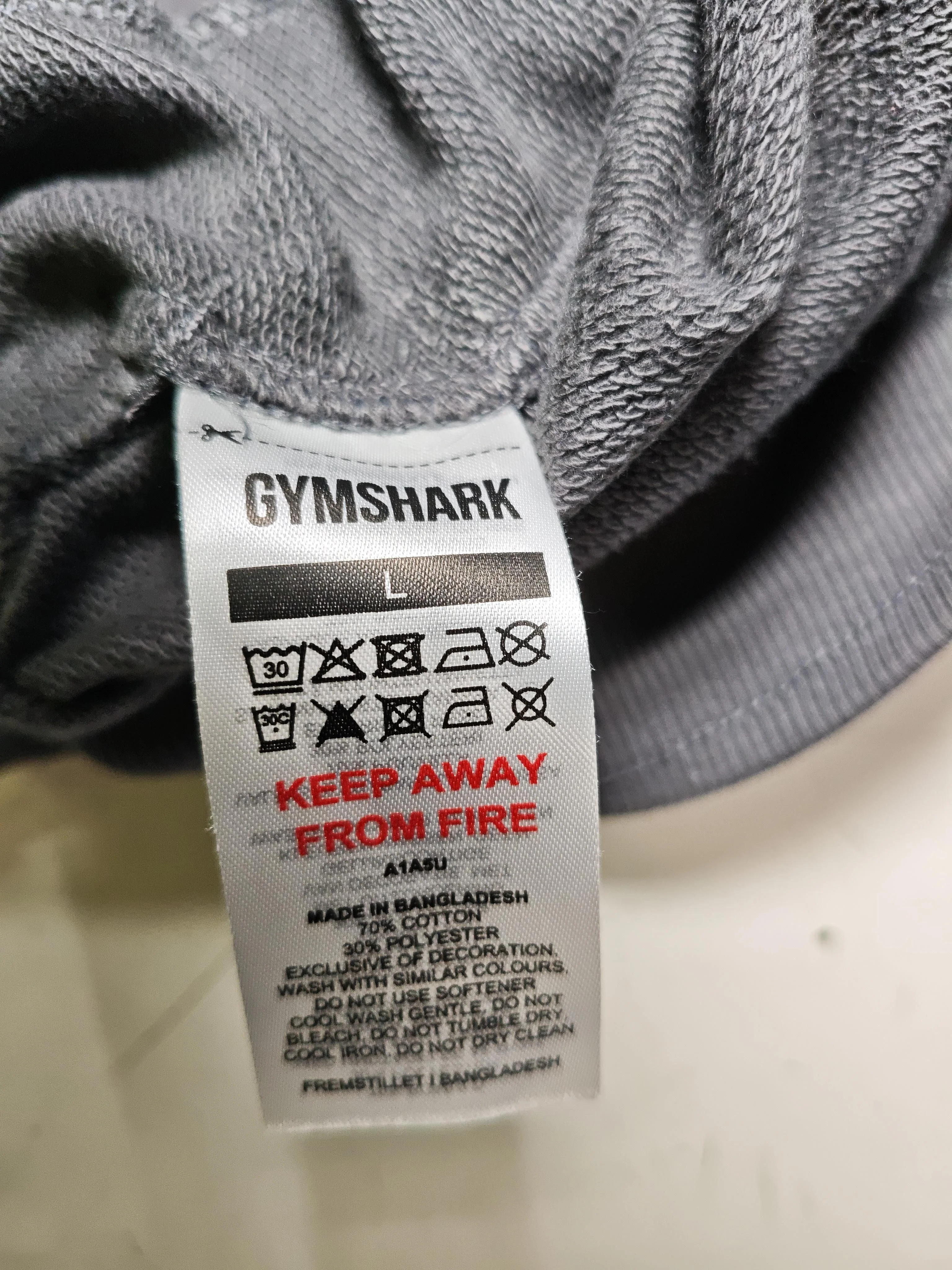 Gymshark Men's Shorts L Grey Cotton with Polyester Sweat - Image 7