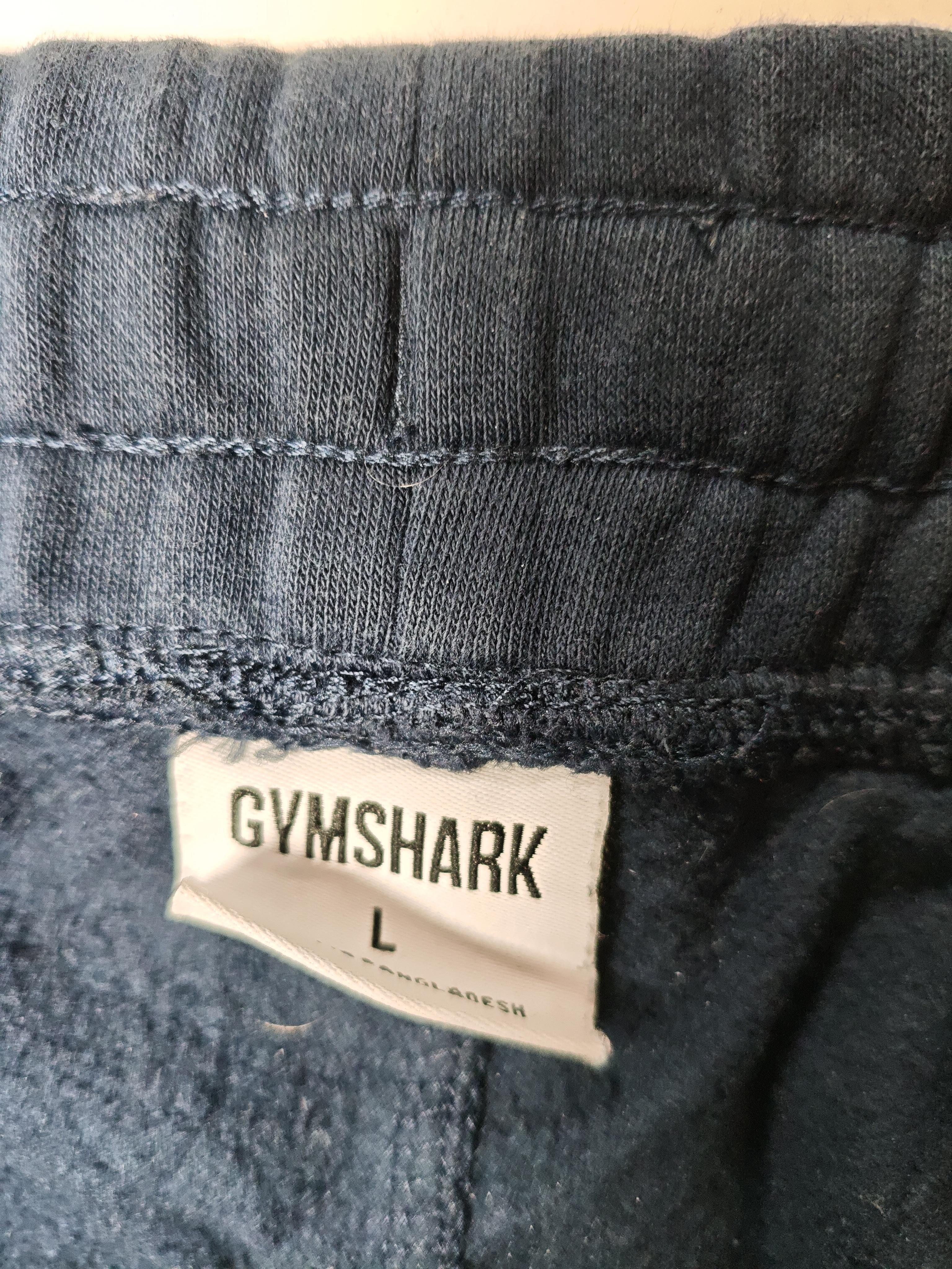 Gymshark Men's Sports Bottoms L Blue 100% Cotton Sweatpants - Image 6