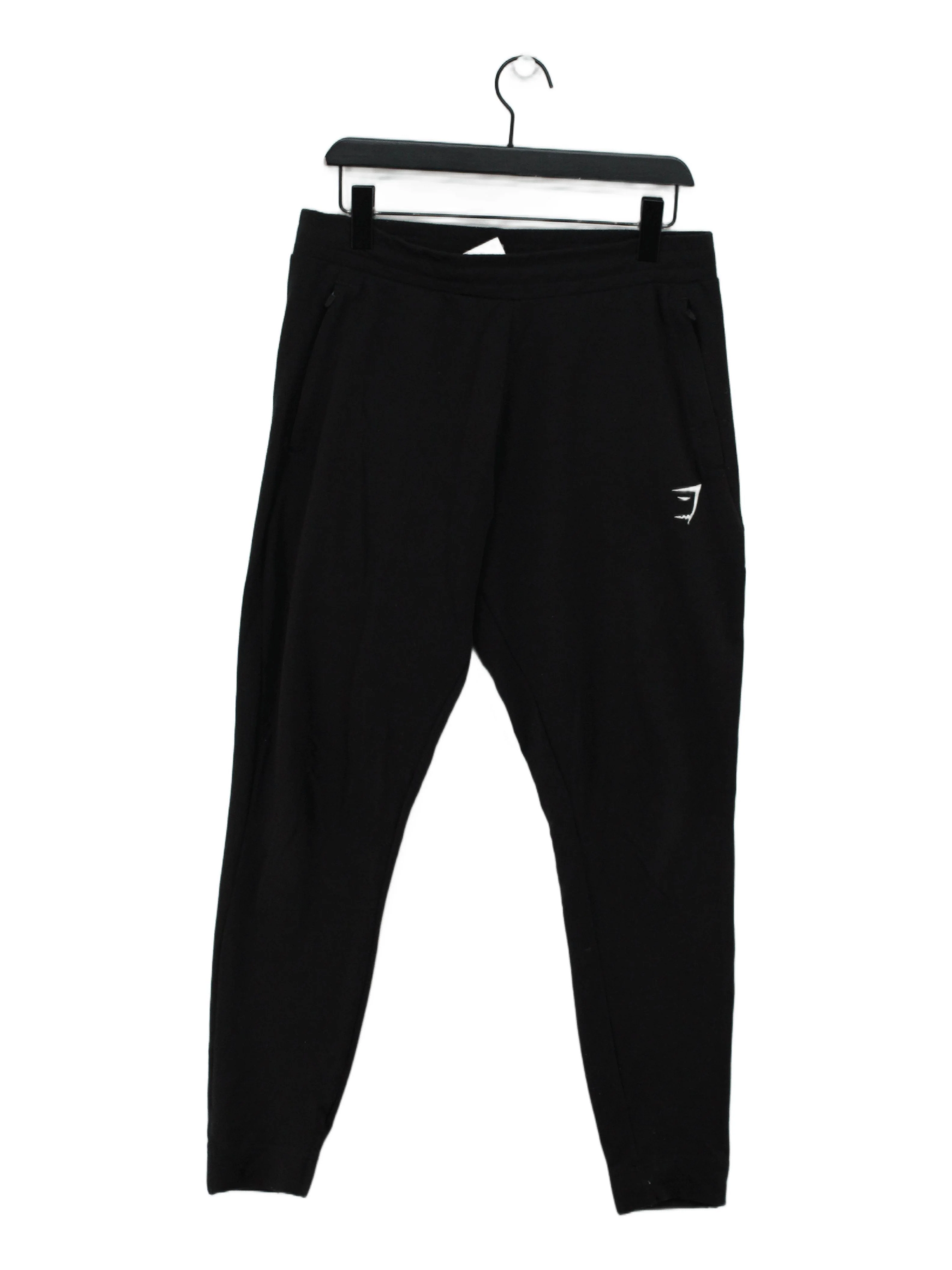 Gymshark Men's Sports Bottoms M Black Cotton with Polyester Sweatpants