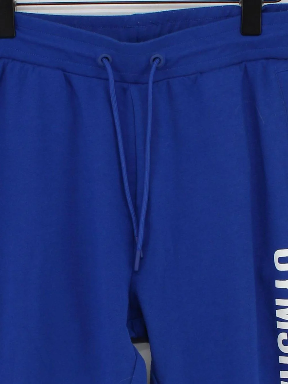 Gymshark Men's Sports Bottoms M Blue Polyester with Cotton, Elastane Sweatpants - Image 3