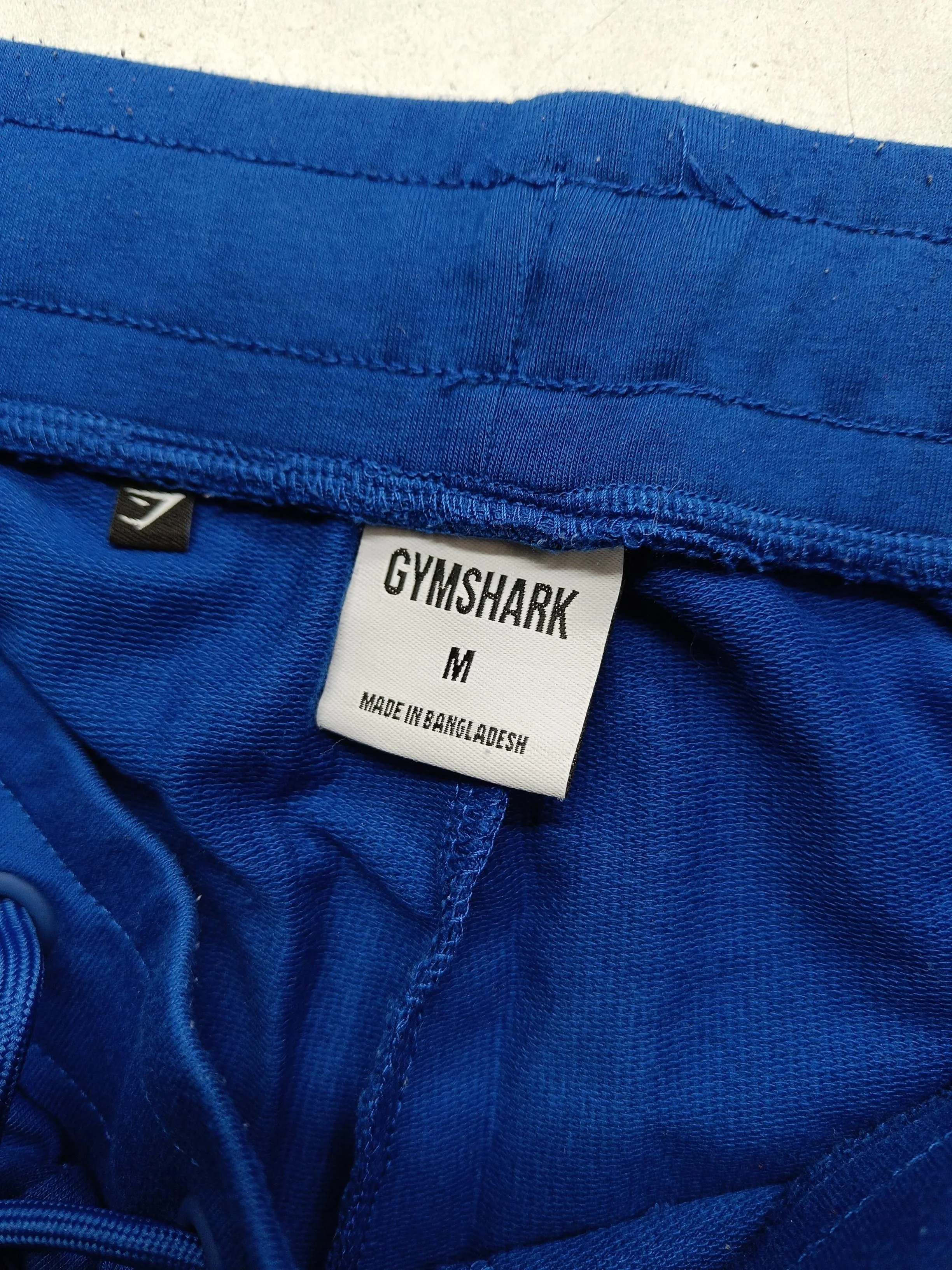 Gymshark Men's Sports Bottoms M Blue Polyester with Cotton, Elastane Sweatpants - Image 5