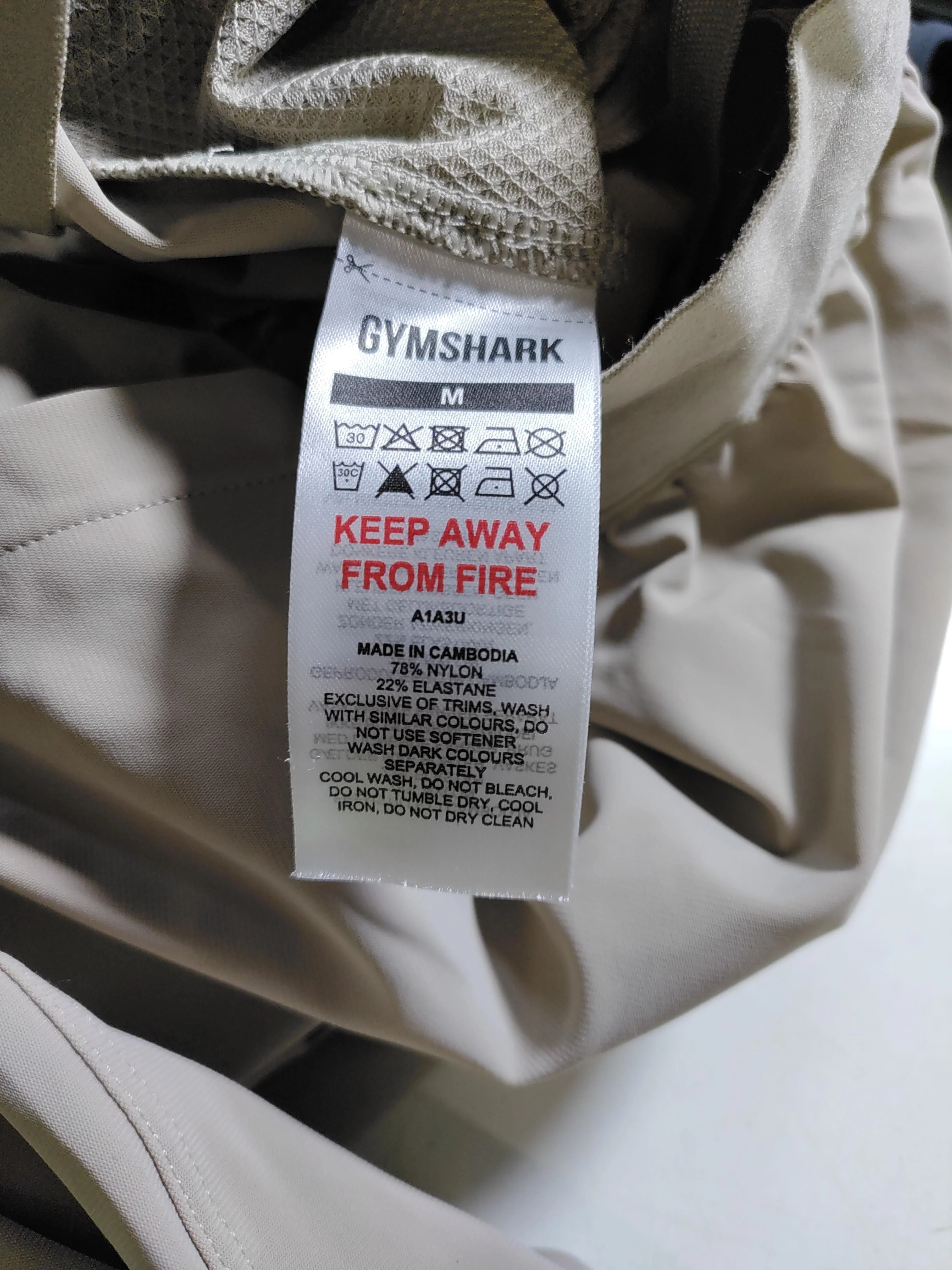 Gymshark Men's Sports Bottoms M Tan Nylon with Elastane Sweatpants - Image 6