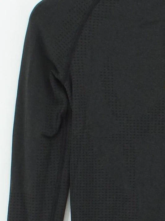 Gymshark Men's T-Shirt L Black Geometric Nylon with Elastane Crew Neck Basic - Image 4