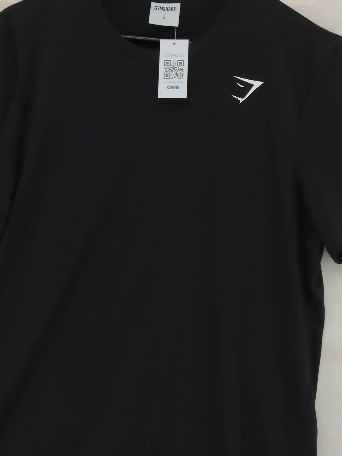 Gymshark Men's T-Shirt L Black Graphic 100% Polyester Round Neck Basic - Image 3