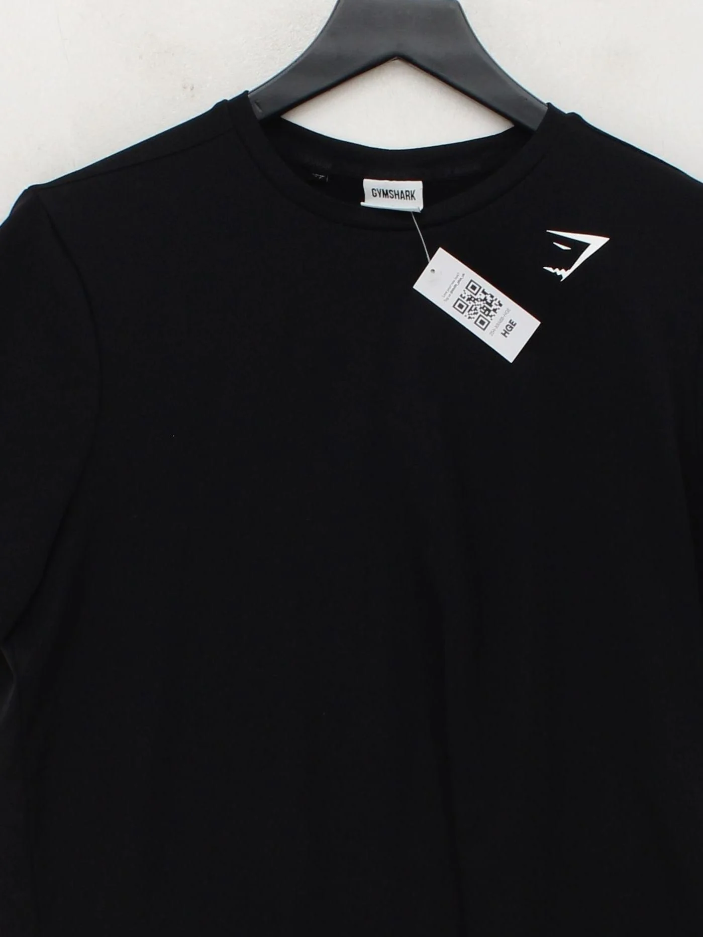 Gymshark Men's T-Shirt L Black Polyester with Elastane Round Neck Basic - Image 3