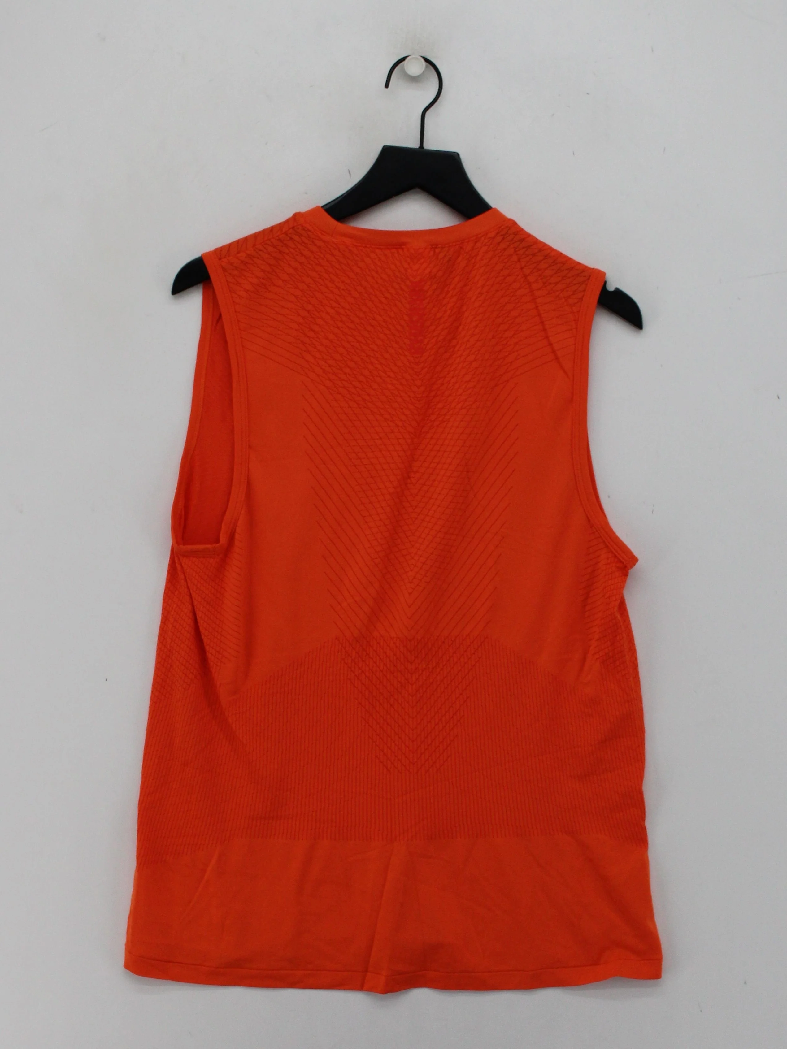 Gymshark Men's T-Shirt L Orange Polyester with Nylon Sleeveless Round Neck Basic - Image 2