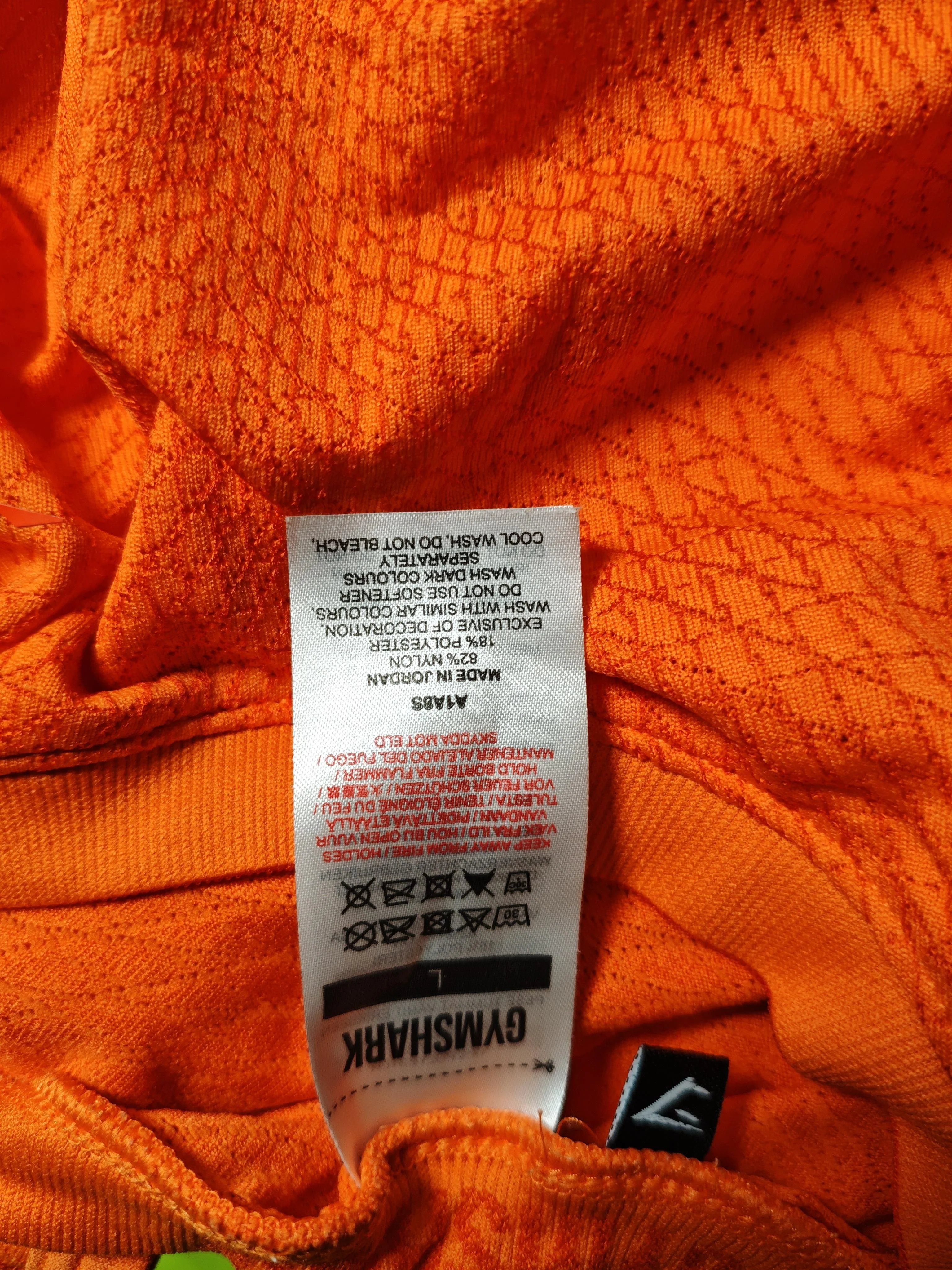 Gymshark Men's T-Shirt L Orange Polyester with Nylon Sleeveless Round Neck Basic - Image 5