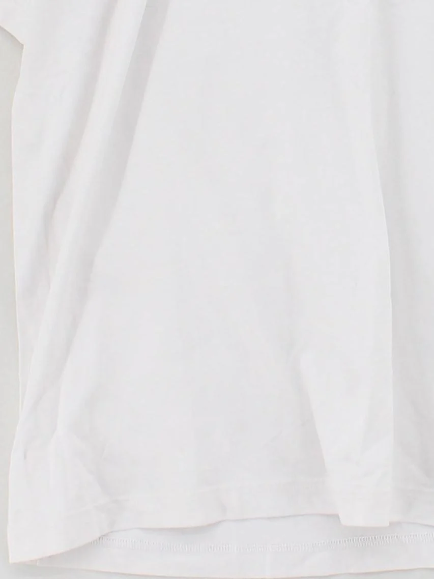 Gymshark Men's T-Shirt L White Graphic Cotton with Elastane Round Neck Basic - Image 4