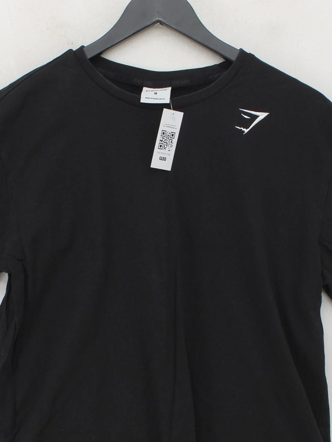 Gymshark Men's T-Shirt M Black 100% Cotton Basic - Image 3