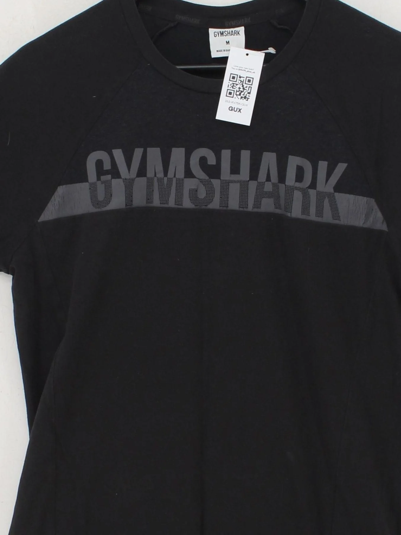 Gymshark Men's T-Shirt M Black Cotton with Polyester, Elastane Basic - Image 3
