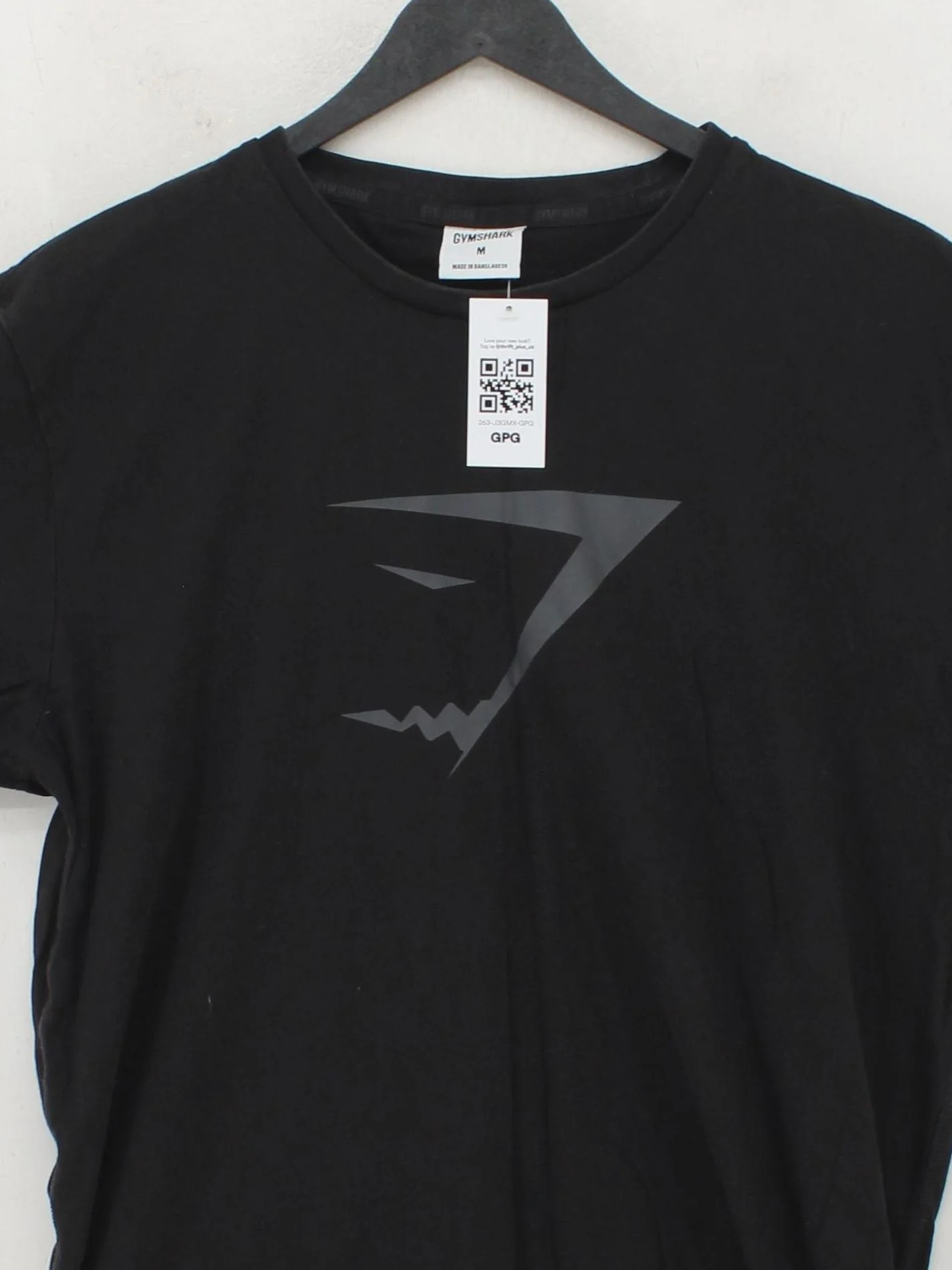 Gymshark Men's T-Shirt M Black Graphic 100% Cotton Round Neck Basic - Image 3
