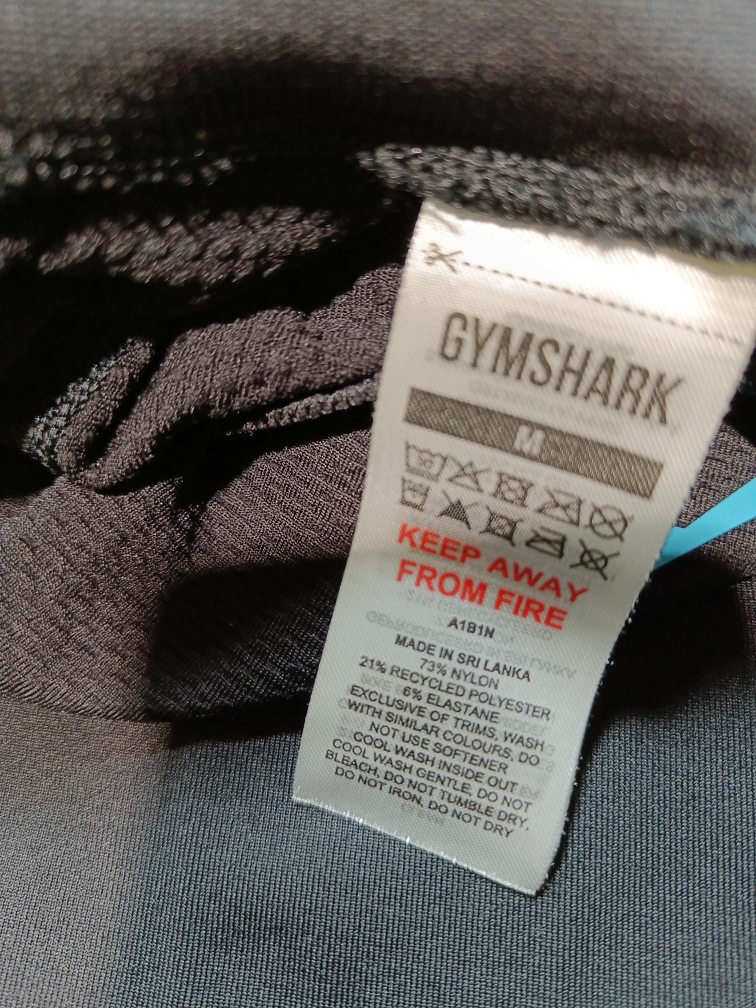 Gymshark Men's T-Shirt M Black Nylon with Polyester, Elastane Basic - Image 6