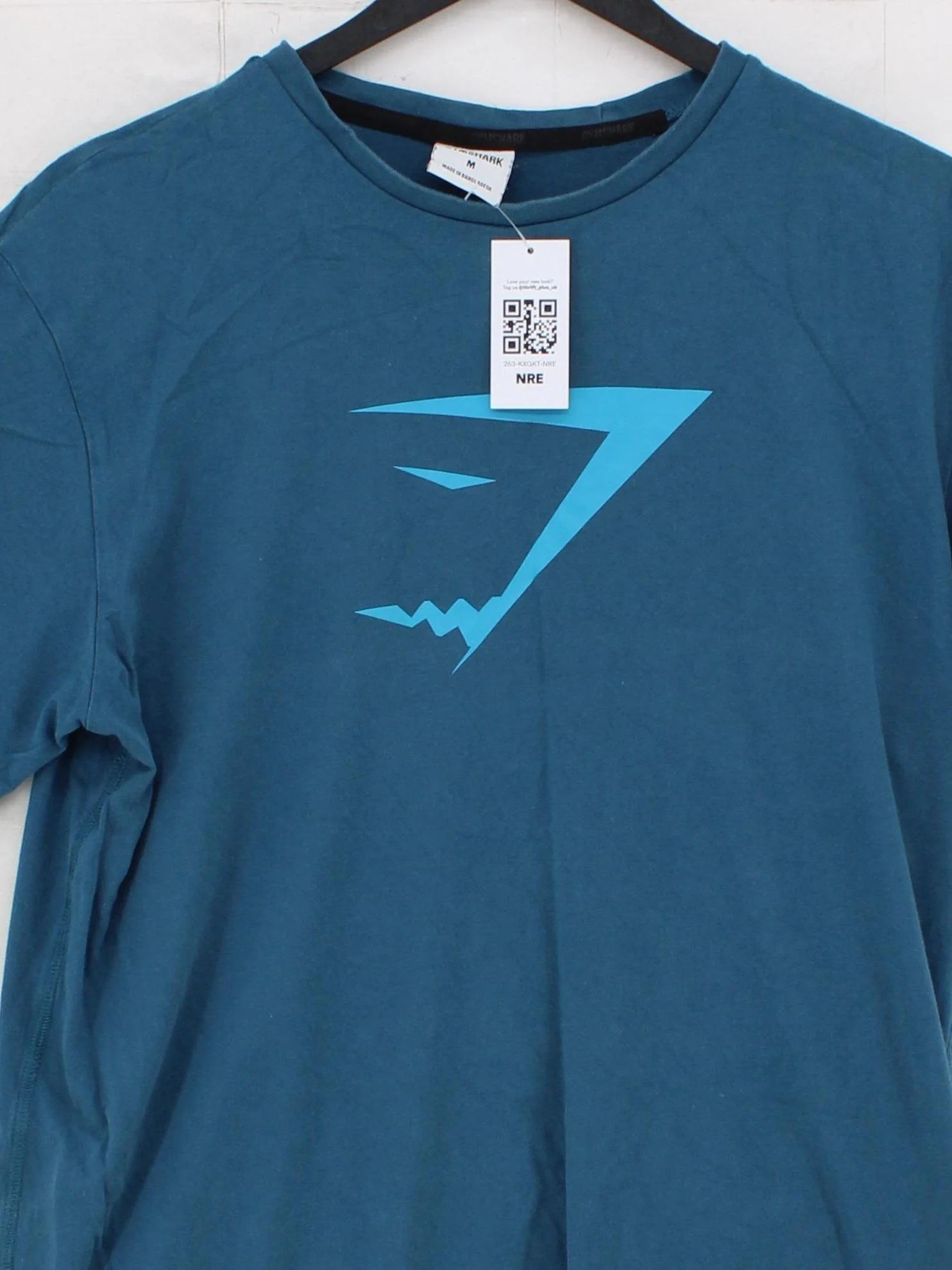 Gymshark Men's T-Shirt M Blue Graphic 100% Cotton Basic - Image 3