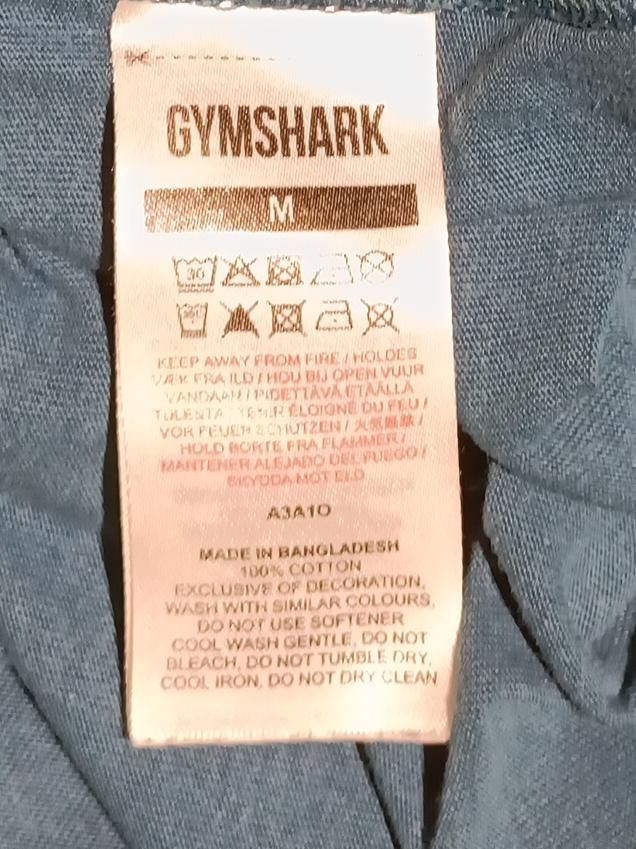 Gymshark Men's T-Shirt M Blue Graphic 100% Cotton Basic - Image 6